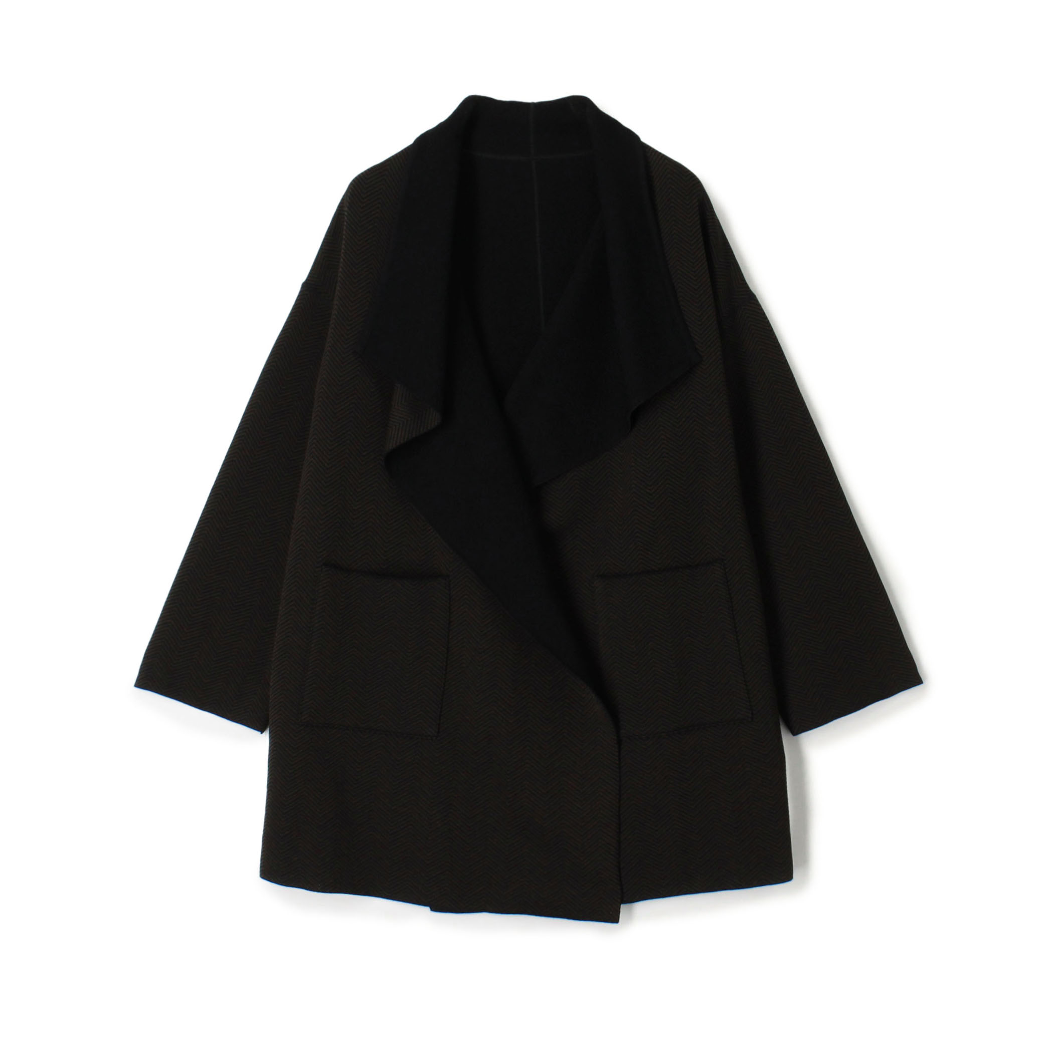 【WEB先行予約】ヘリンボーンダブルフェイス トライアングルカラーコート