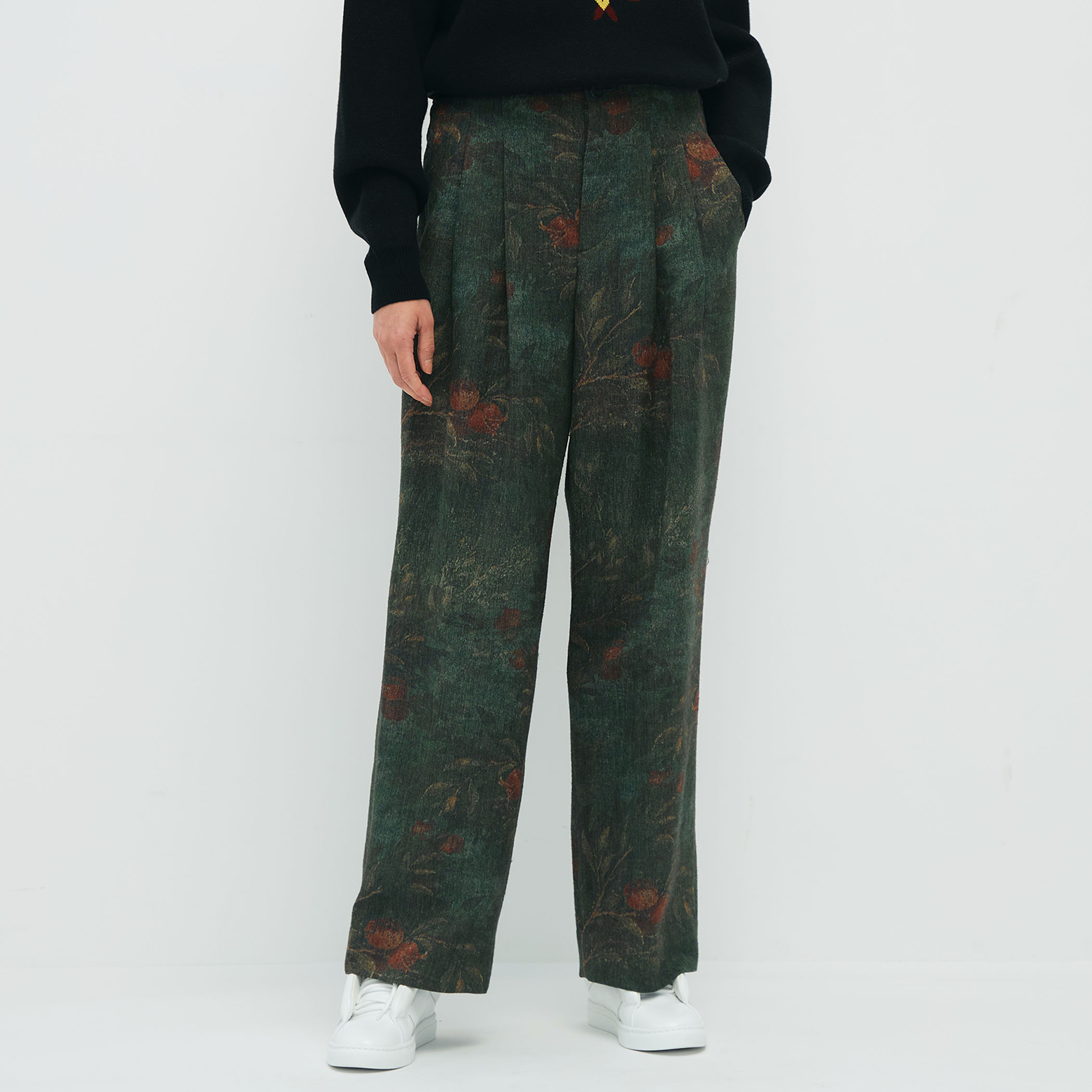 オーチャードジャカード 2タックパンツ｜トゥモローランド 公式通販