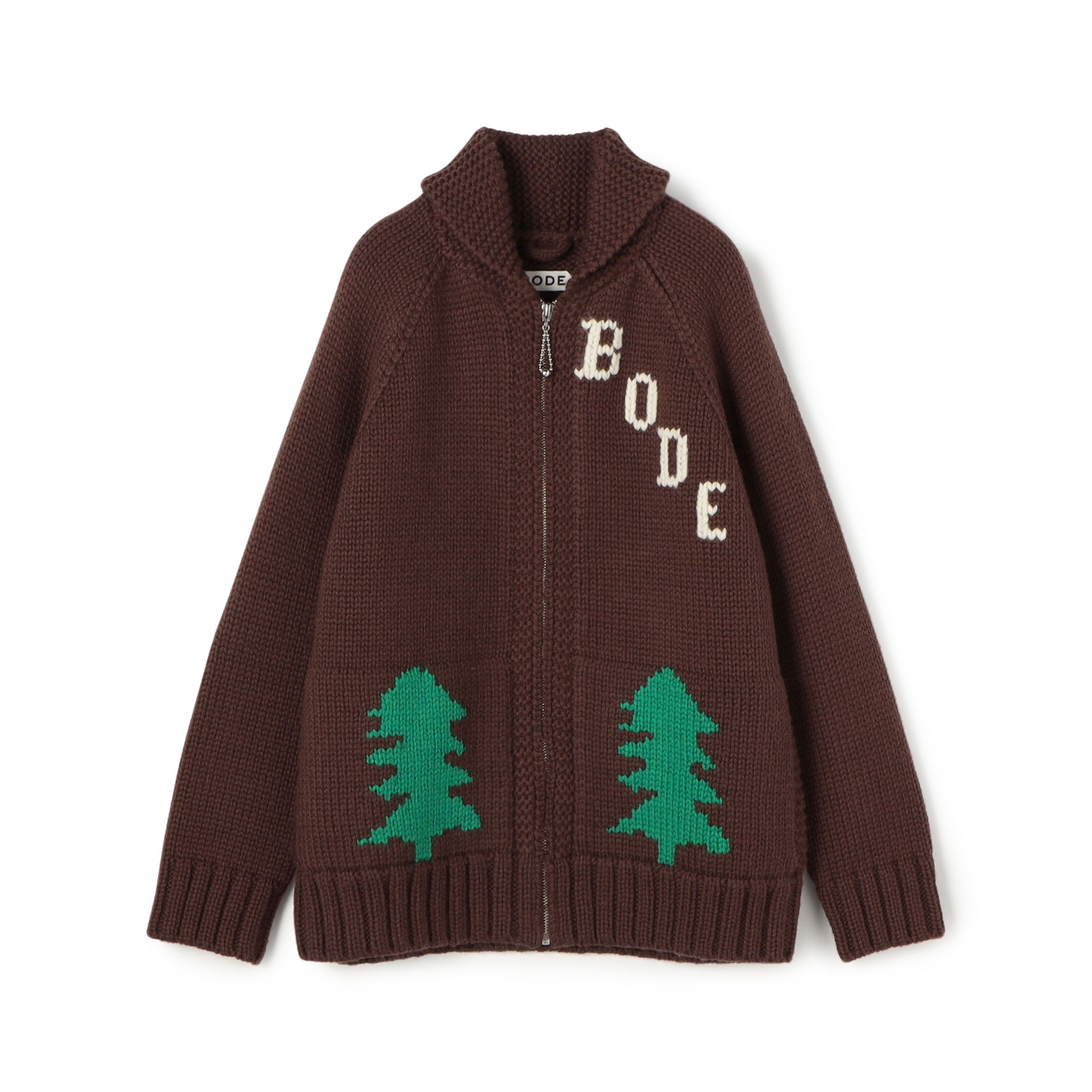BODE FIR SHAWL COLLAR ショールカラーカーディガン