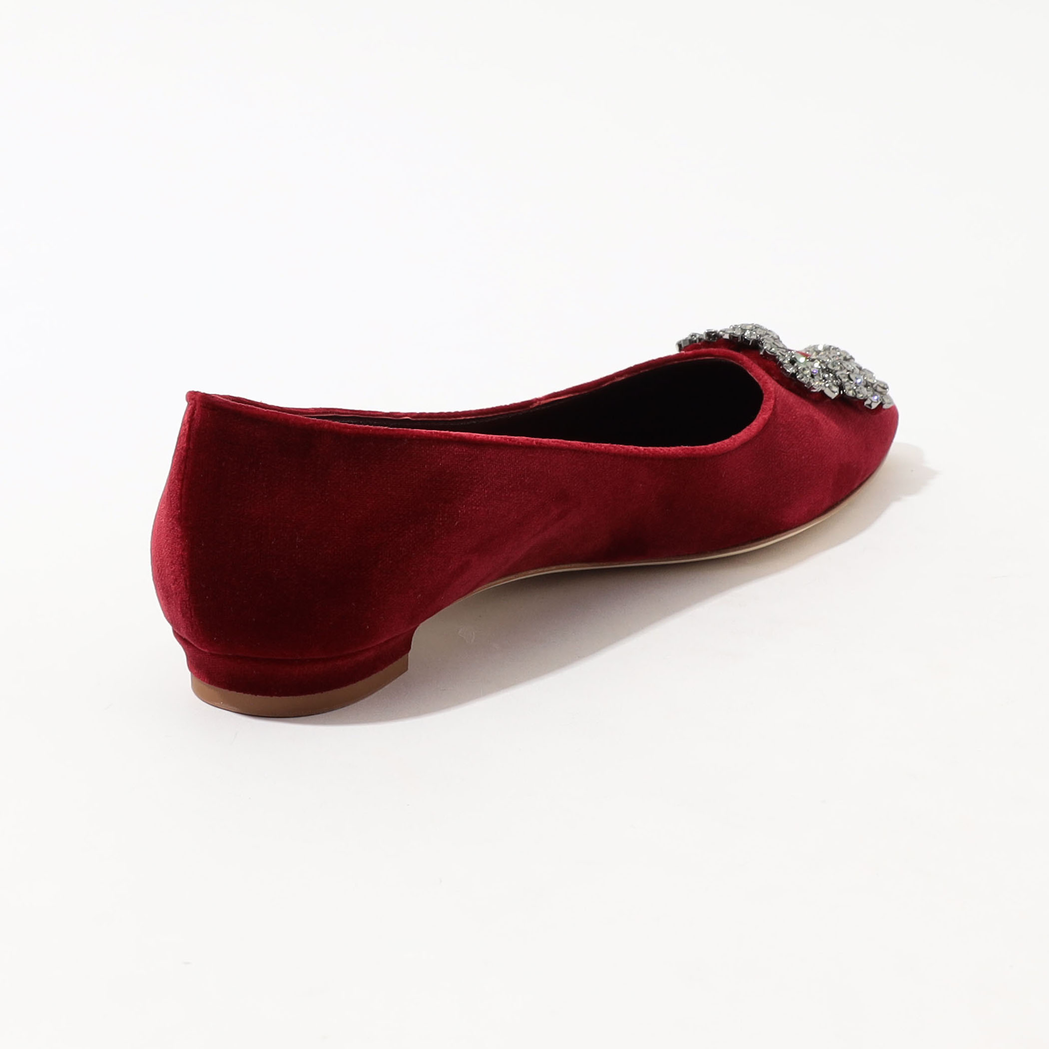 MANOLO BLAHNIK オレンジ ビジュー付きパンプス MANOLO BLAHNIK マノロブラニク パンプス ポインテッドトゥ