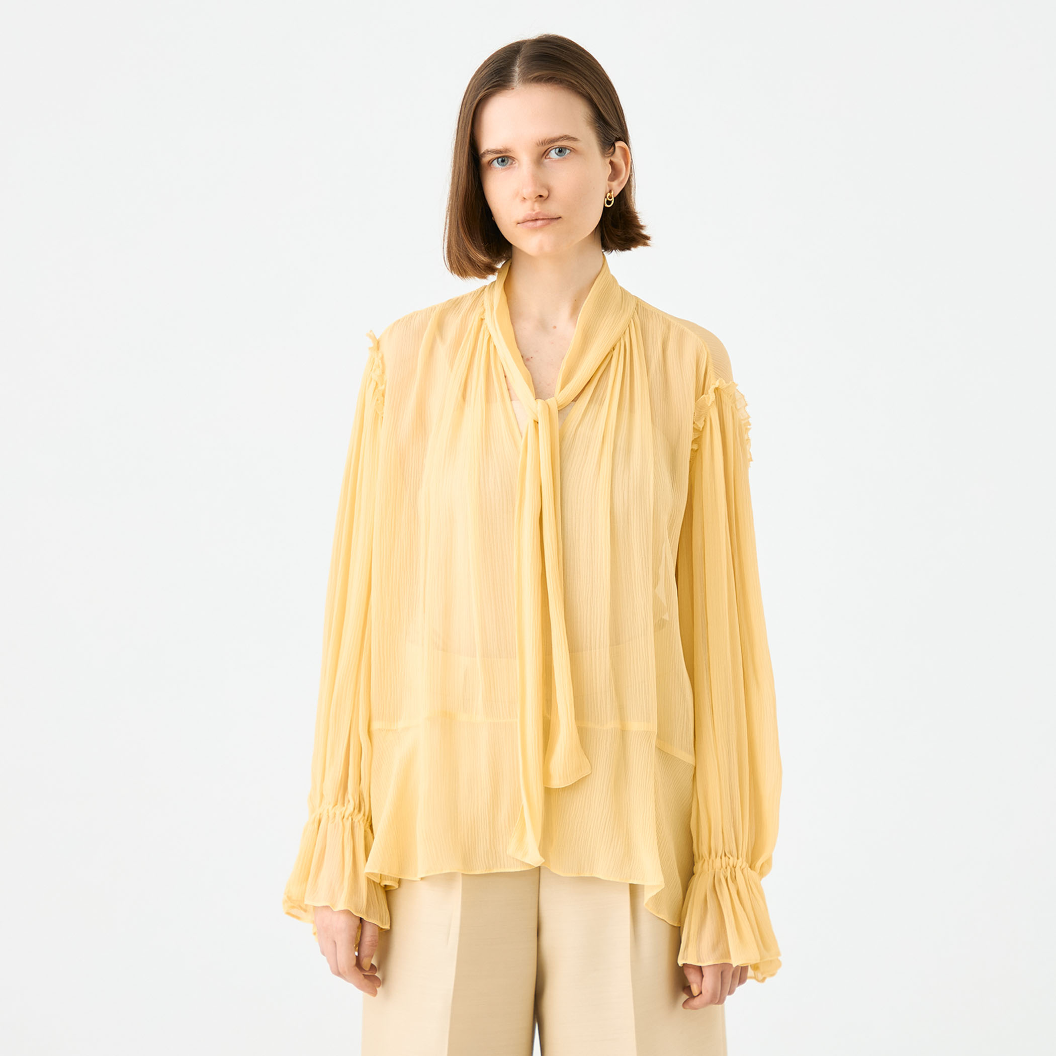美品✨ ランダムティアード ロングブラウスイエロー Michelle ティアードブラウス｜トゥモローランド 公式通販