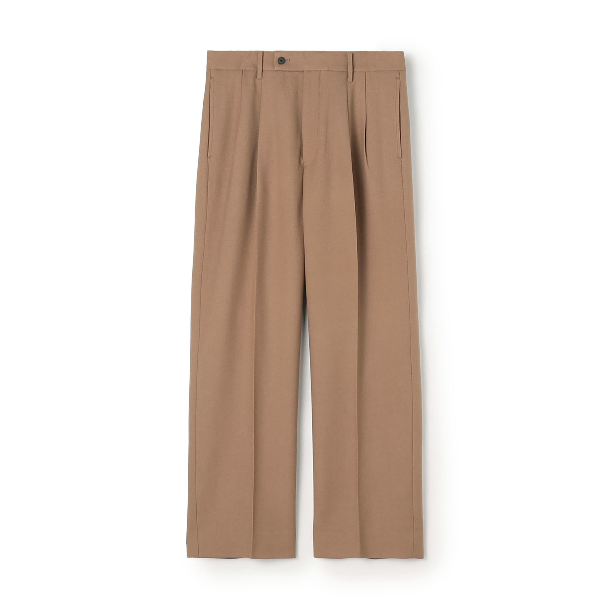 ウールツイル 2タックワイドストレートパンツ セットアップ対応