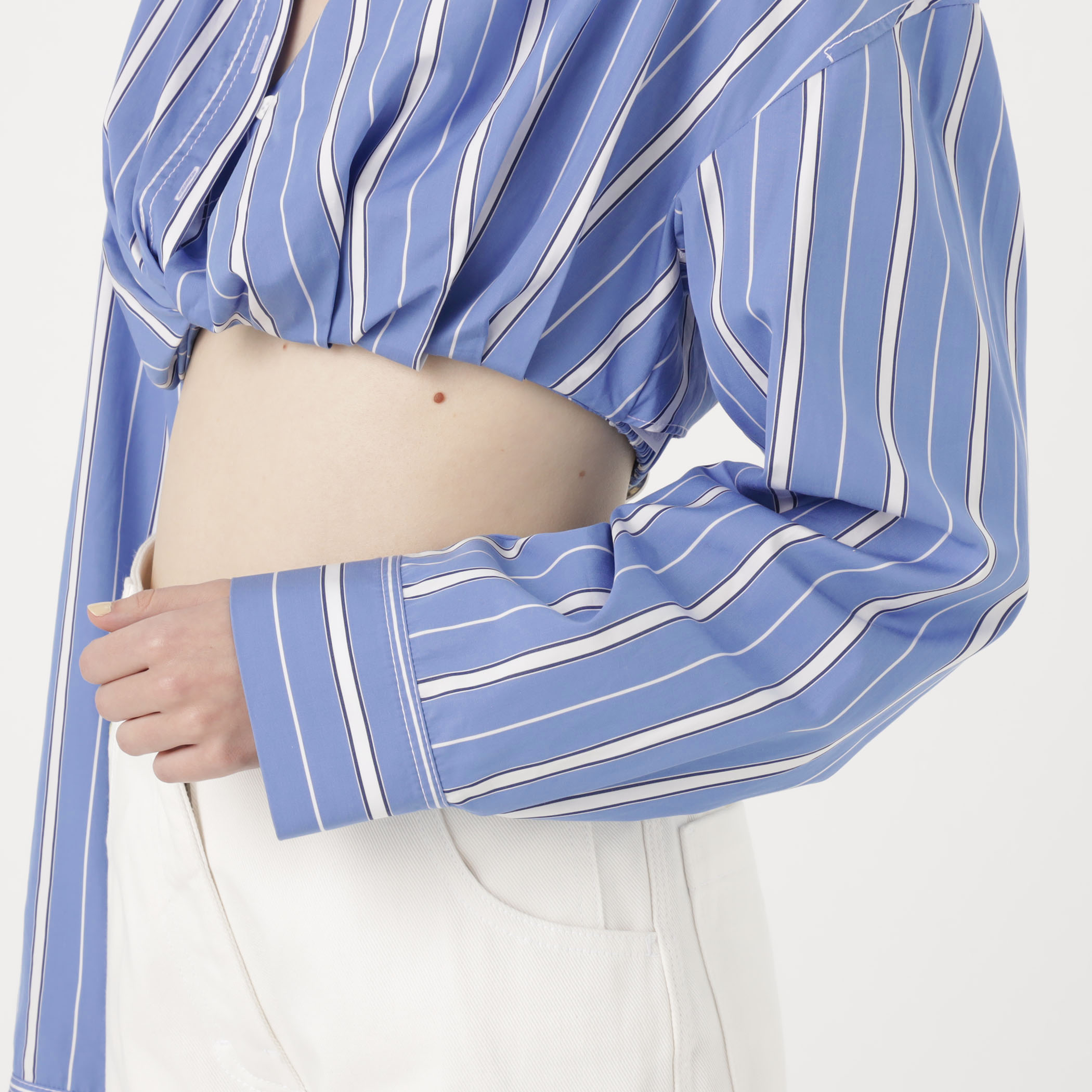 JACQUEMUS LA CHEMISE BAHIA コットン クロップドシャツ