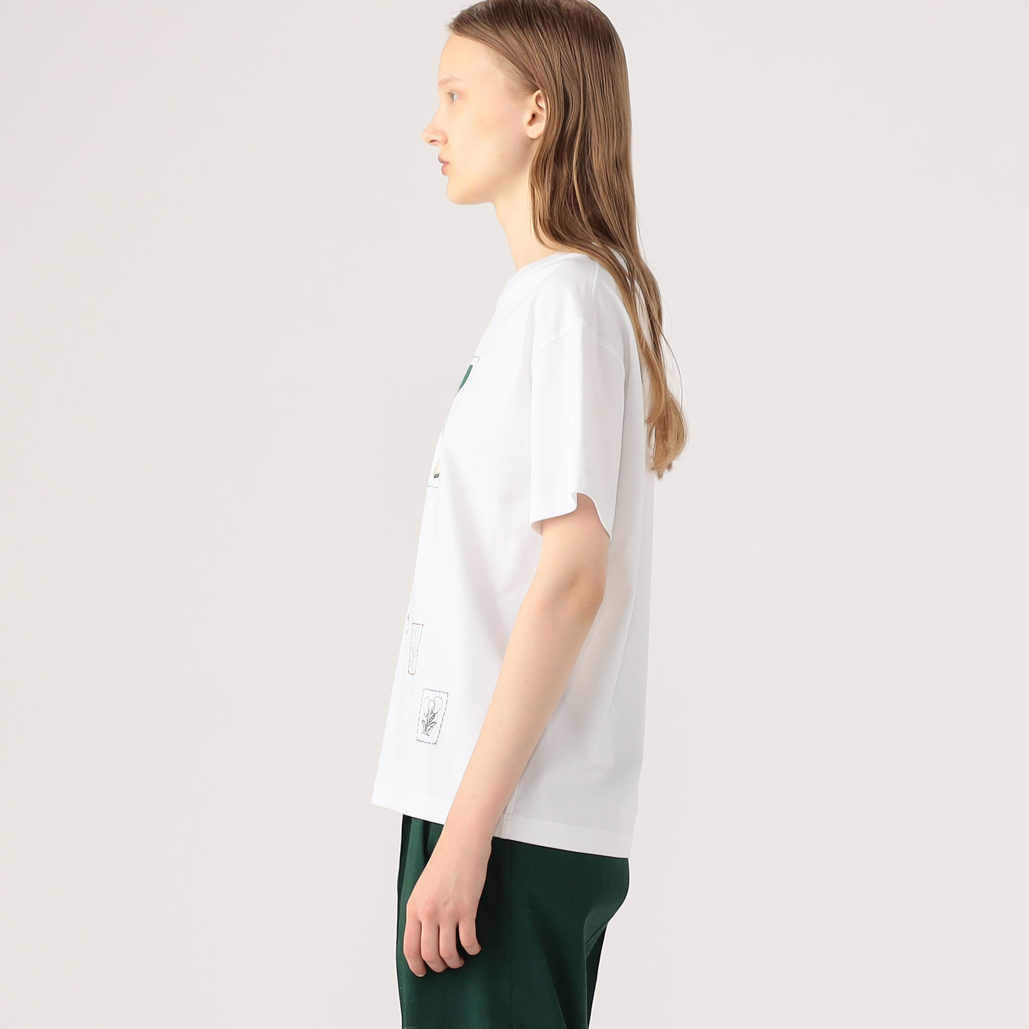 ドライスビンコットン ELEPHANTマーチエンブロイダリーTシャツ