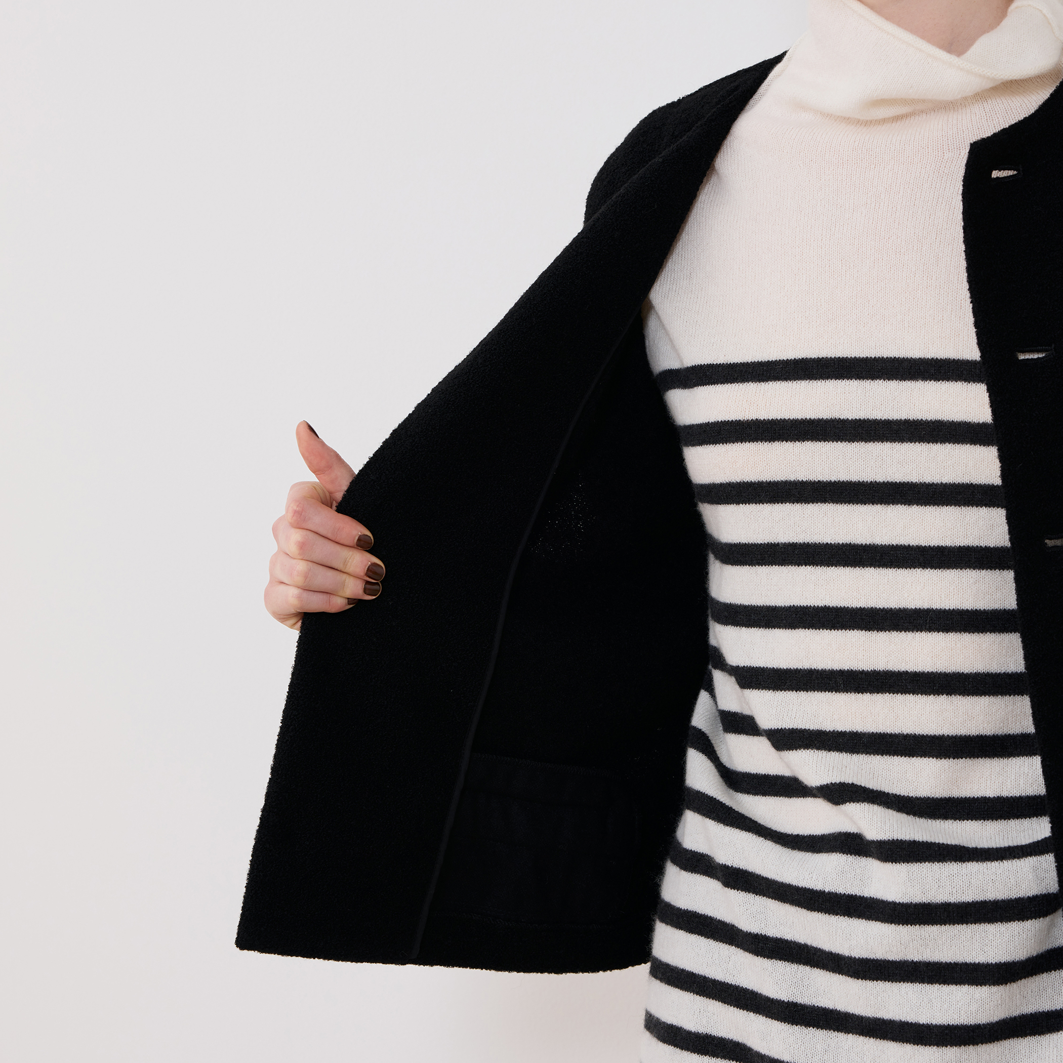 一部WEB先行予約】ファインブークレー クルーネックジャケット