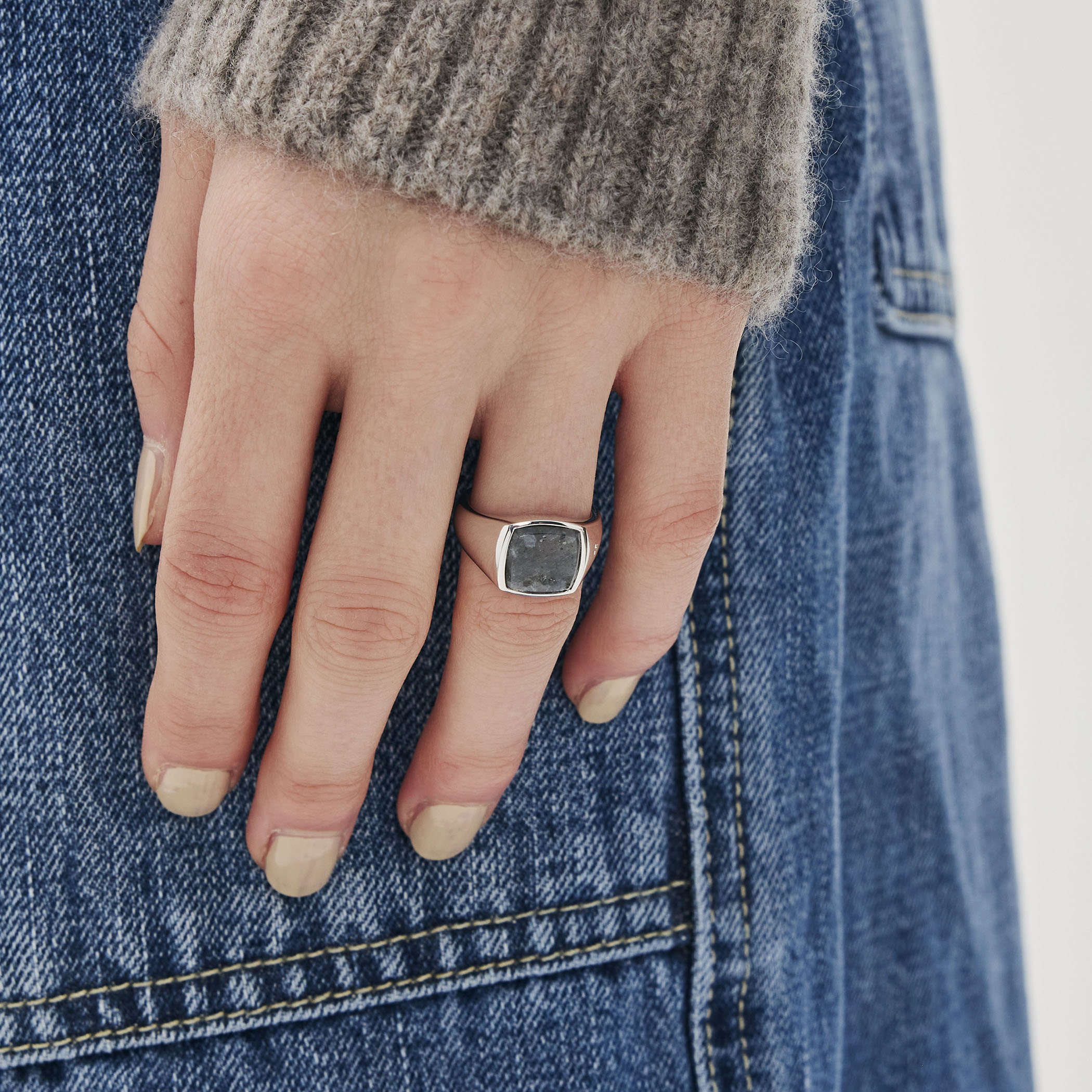 新品正規品 Tom Wood larvikite リング TOM WOOD(トムウッド)】 Kay Black Larvikite リング｜PARIGOT ONLINE