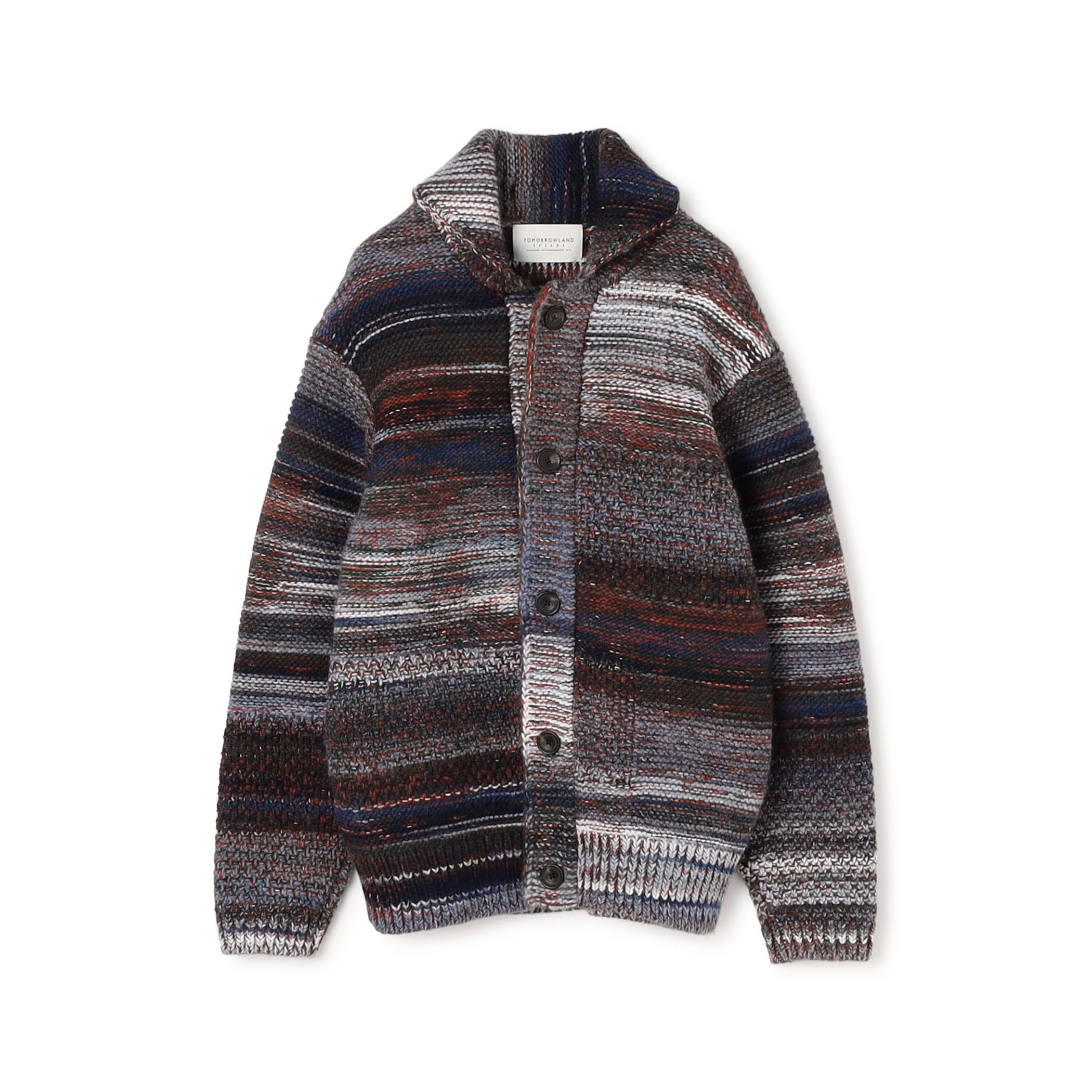 【WEB先行予約】TOMORROWLAND tricot パッチワーク チャンキーニットブルゾン