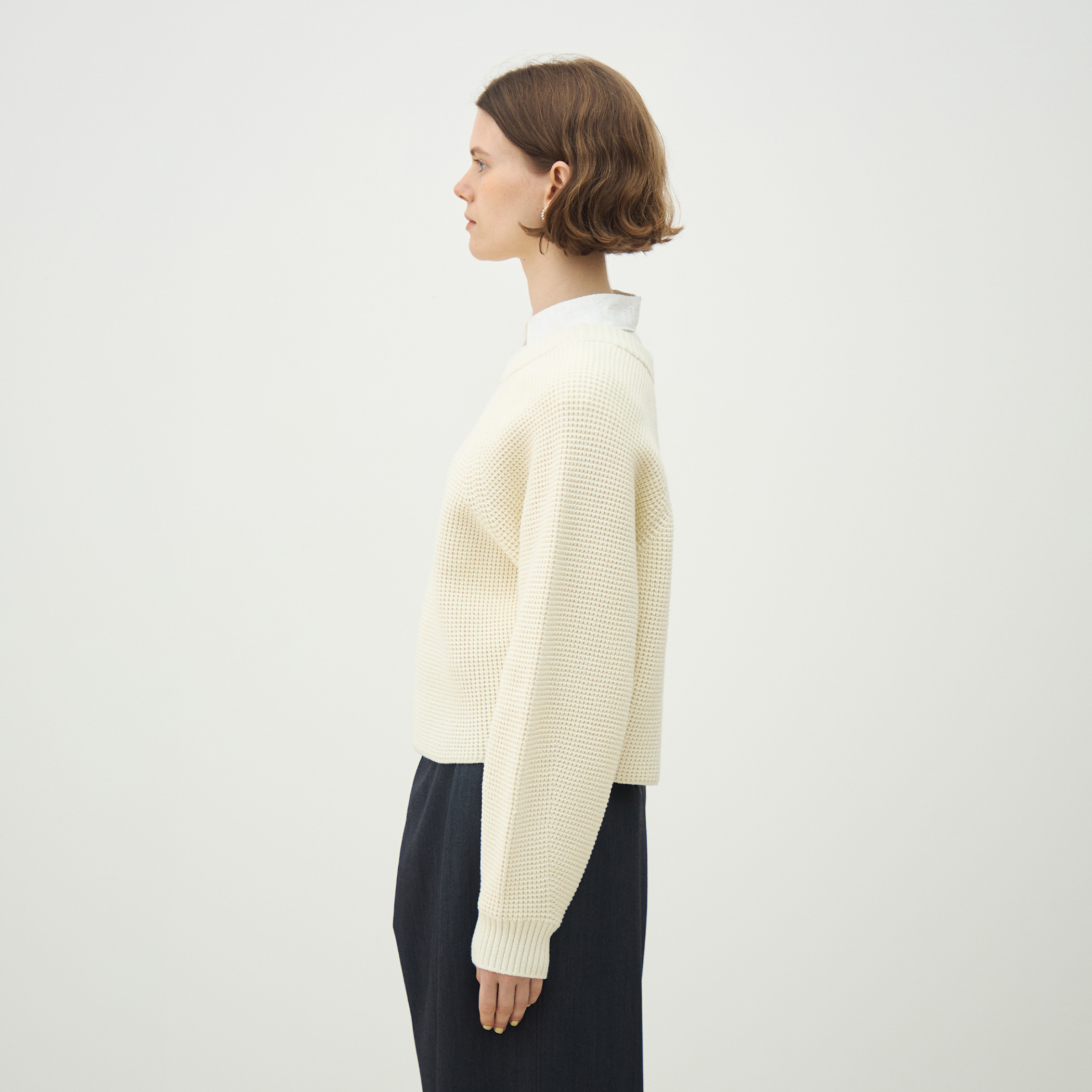 ハイブリットコットン クルーネックプルオーバー｜トゥモローランド