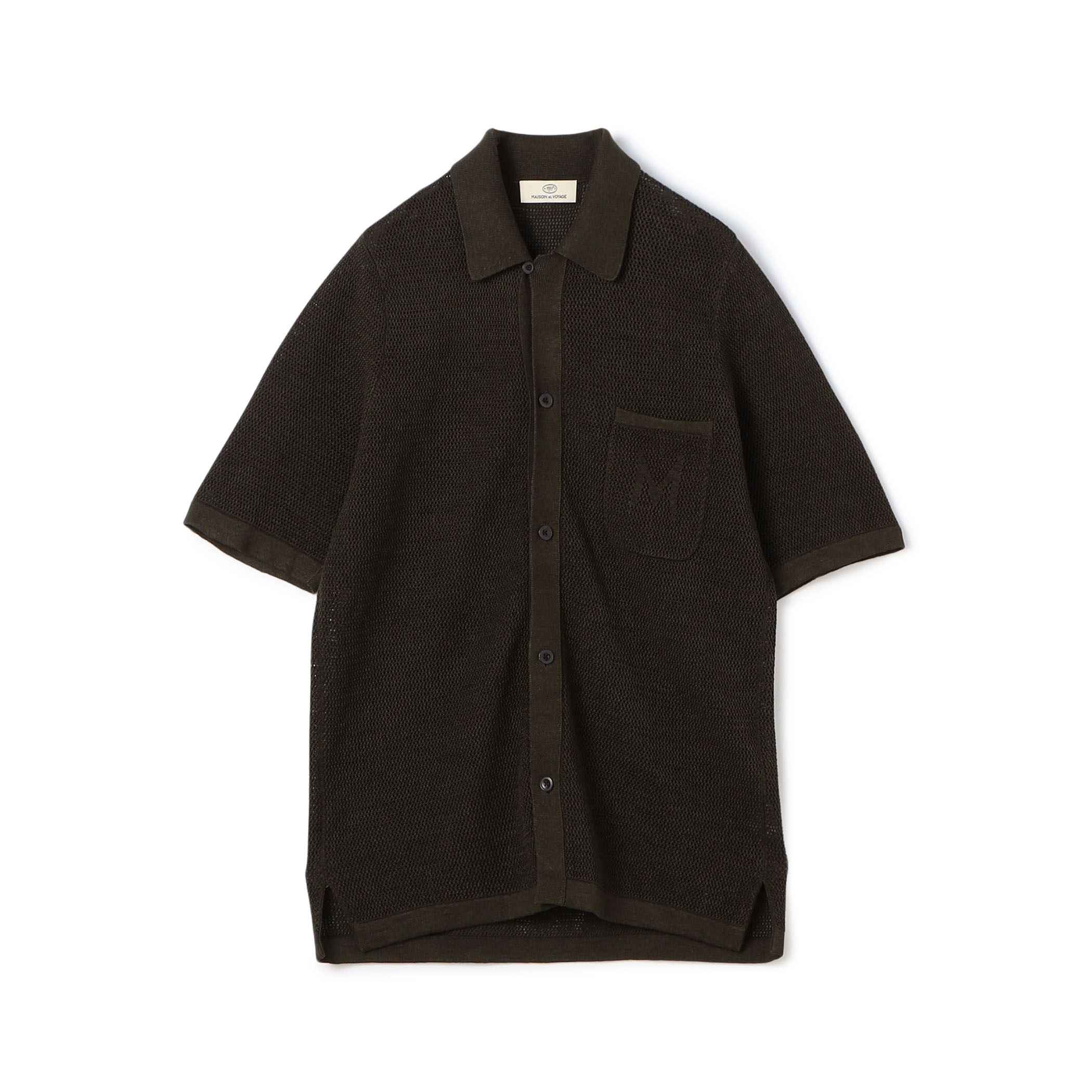 Half sleeve mesh knit shirt / ハーフスリーブメッシュニット