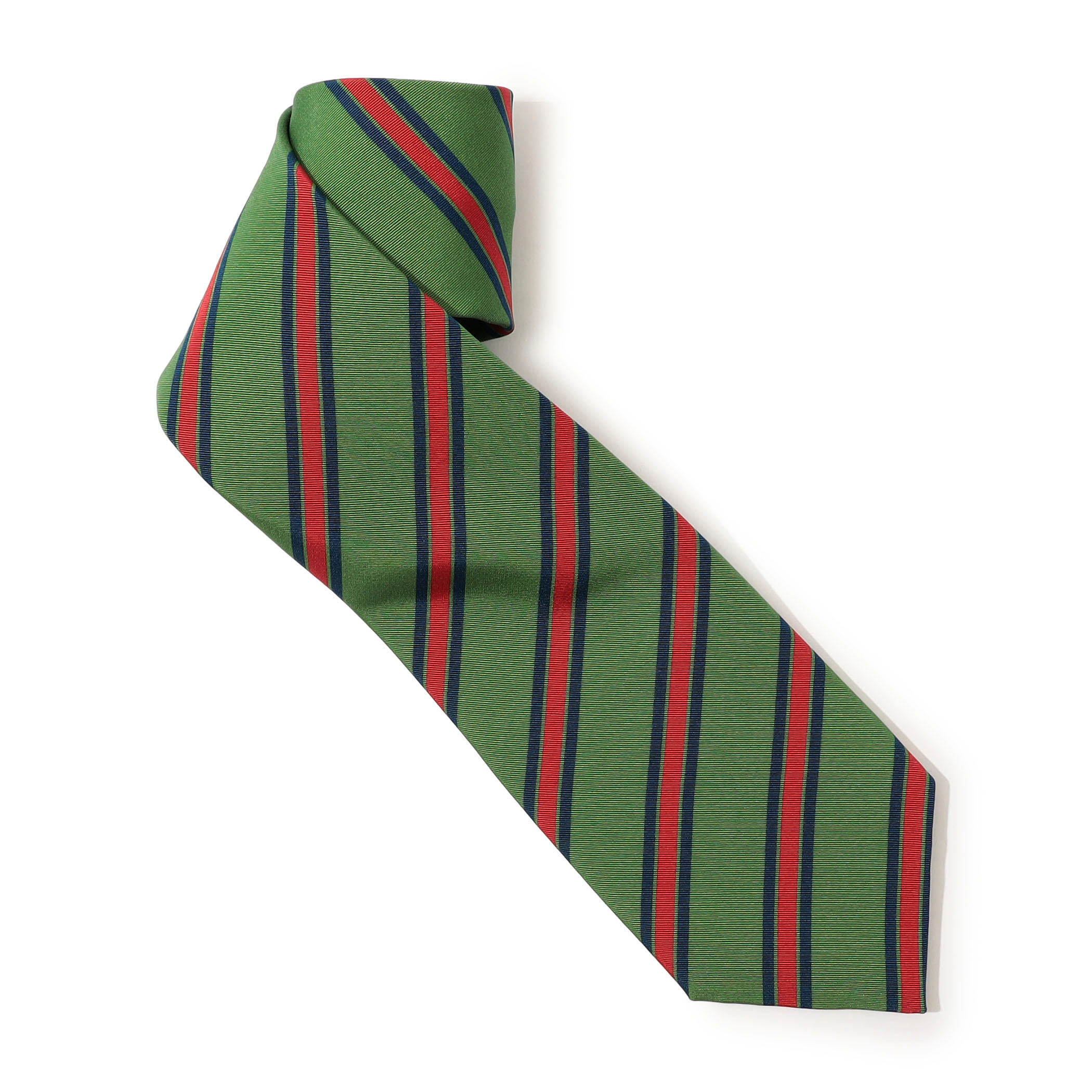 Atkinsons アイリッシュポプリン レジメンタルストライプネクタイ