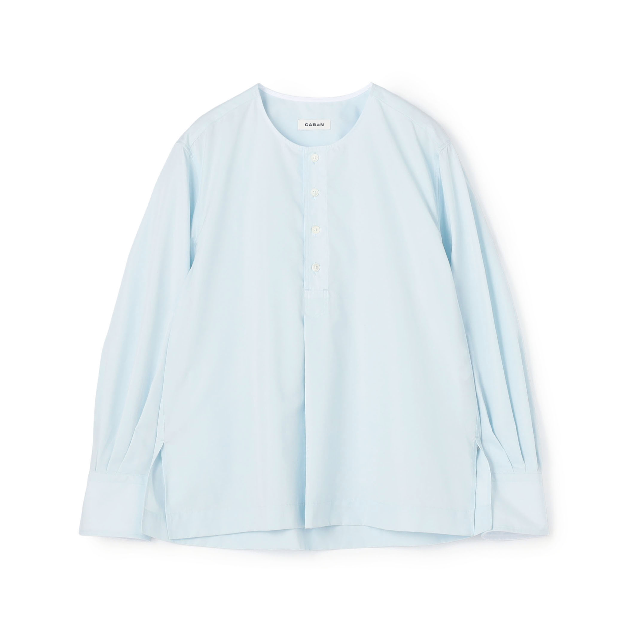 クリアコットン ボタンプルオーバーシャツ