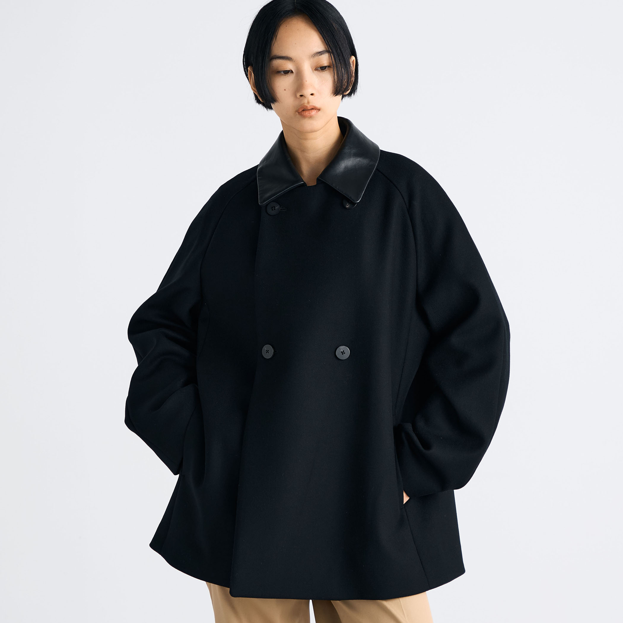 Super120's ライトメルトン ショートコート｜トゥモローランド 公式通販