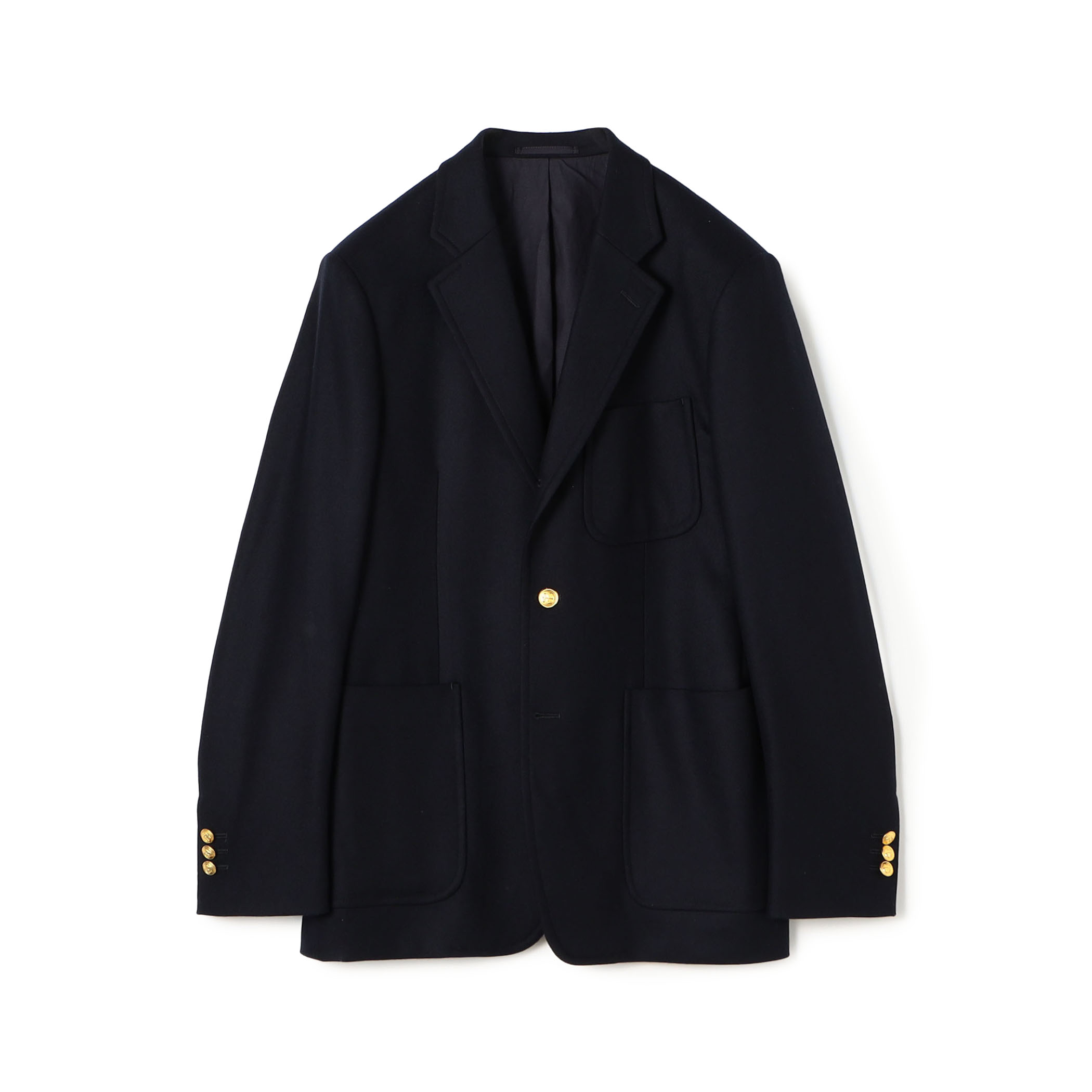 カレッジフランネルウール シングルブレステッド メタル釦 3Bジャケット