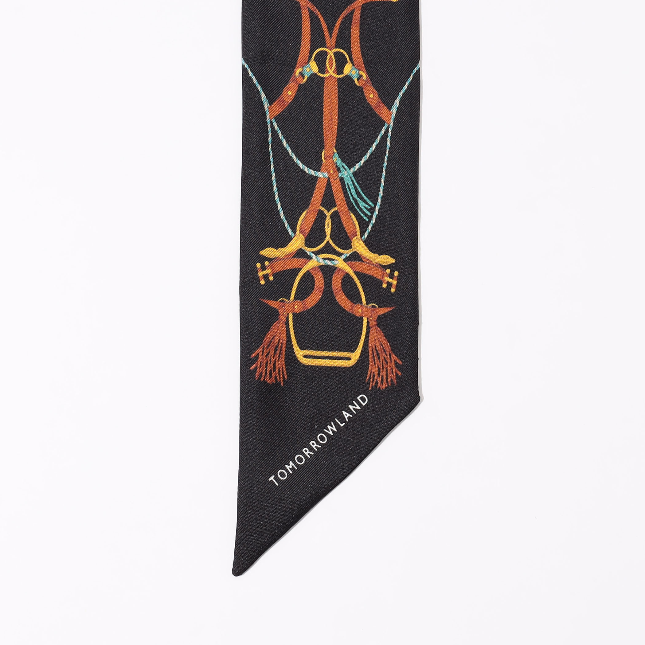 Atelier TOMORROWLAND TASSELシルク ボウタイスカーフ