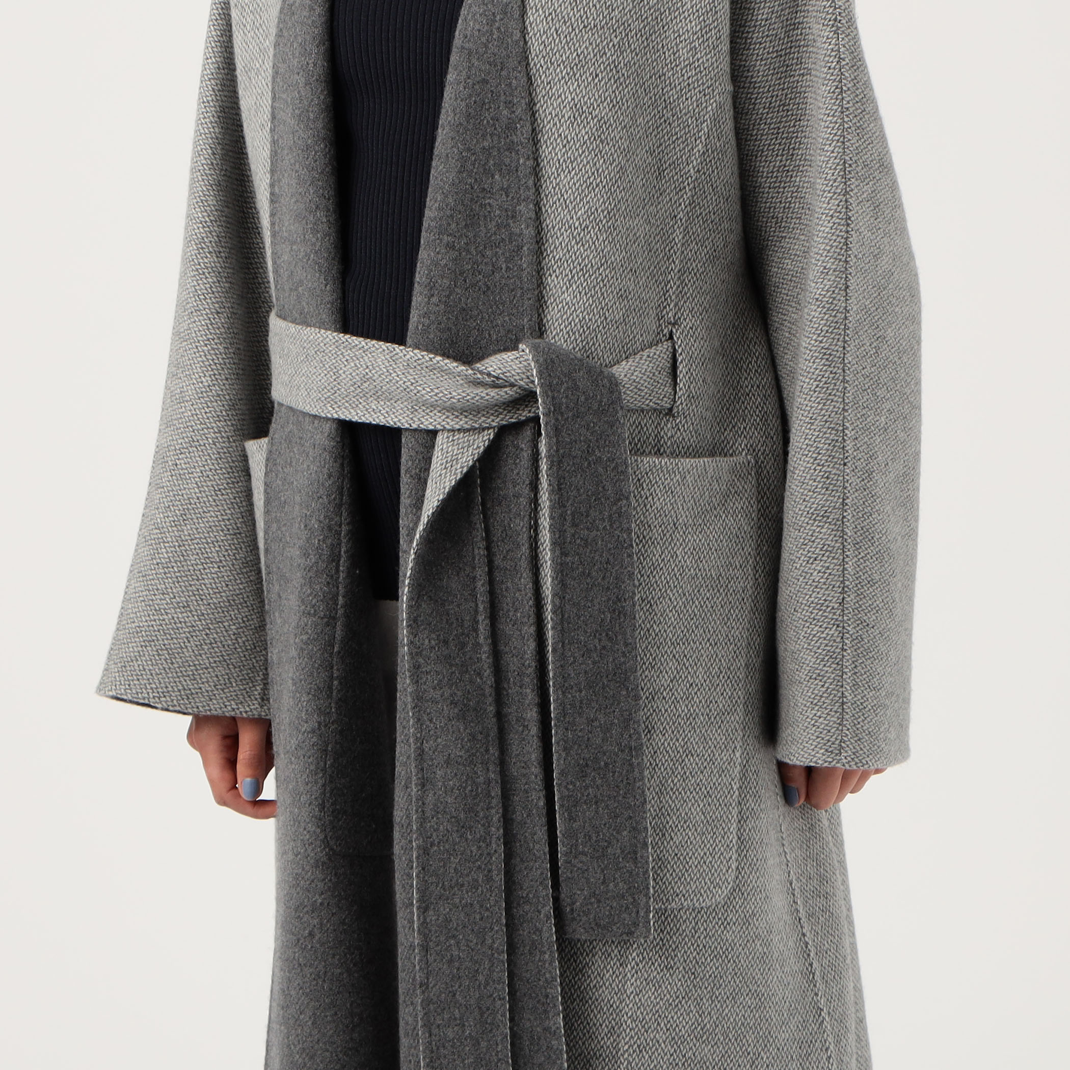 タスマニアウールダブルフェイス ノーカラーコート｜トゥモローランド