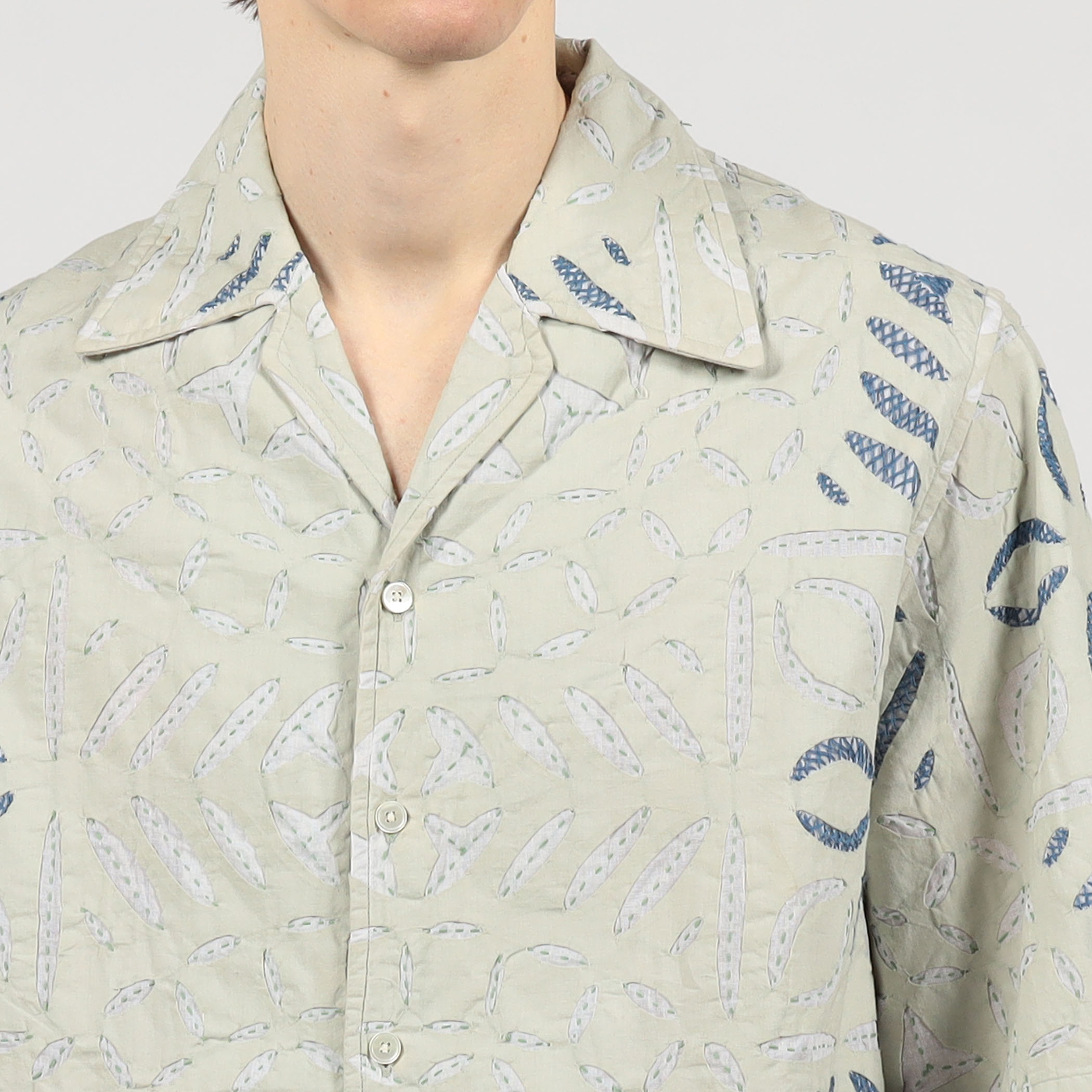新品 DESCENDANT × T&C コラボ 半袖シャツ オープンカラー DESCENDANT(ディセンダント) 25SS/SEAFARERS TEXTILE SS SHIRT