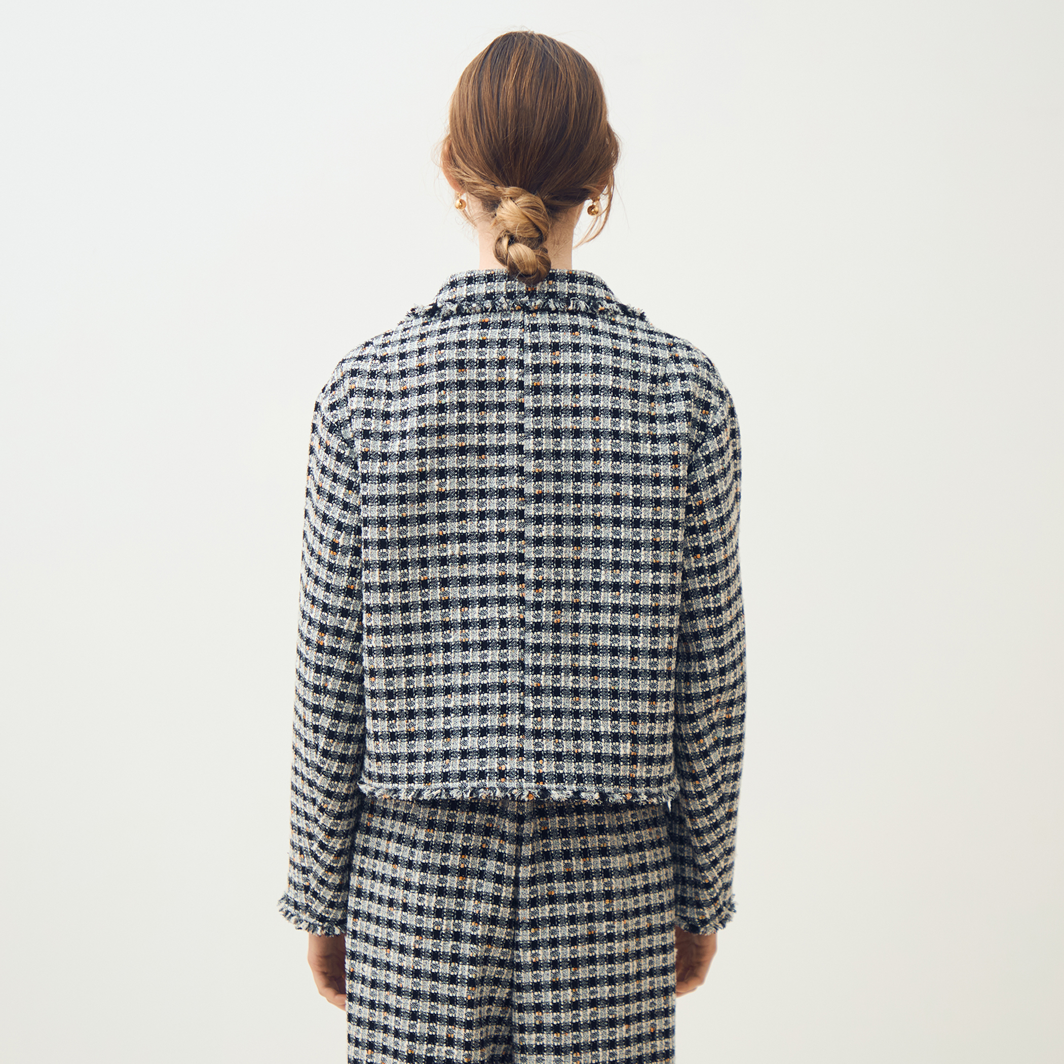 WEB先行予約】クロレギンガムチェック ショートジャケット