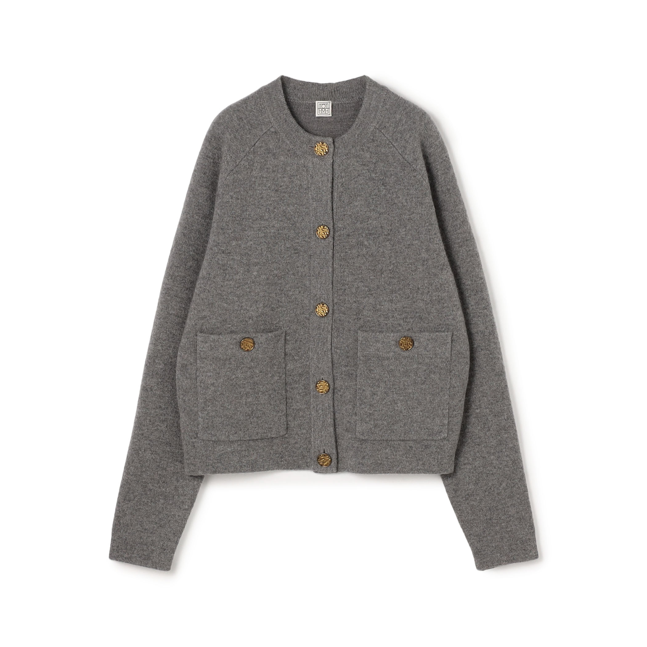 TOTEME Hammered button クルーネックカーディガン