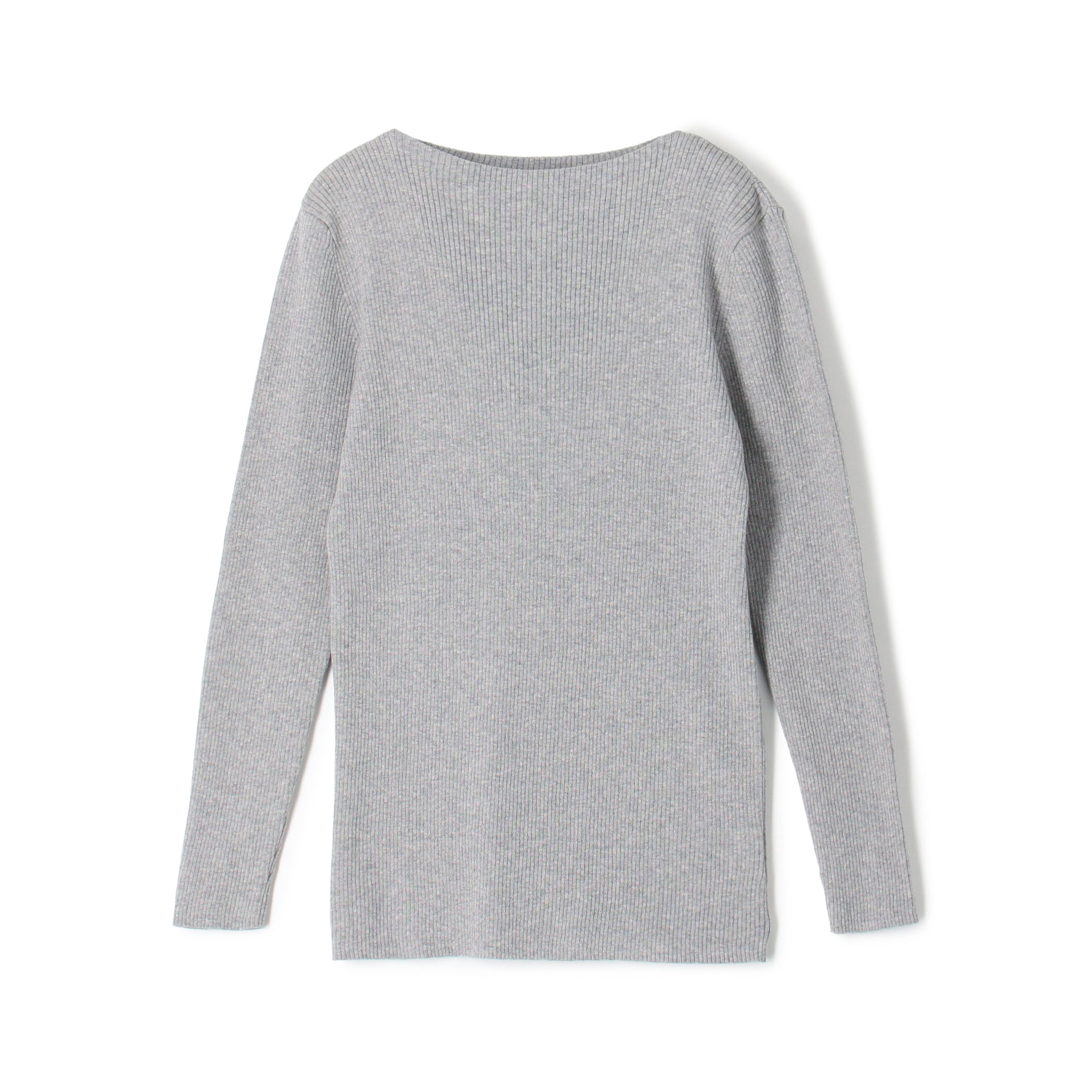 ギザコットンリブ ボートネックプルオーバー