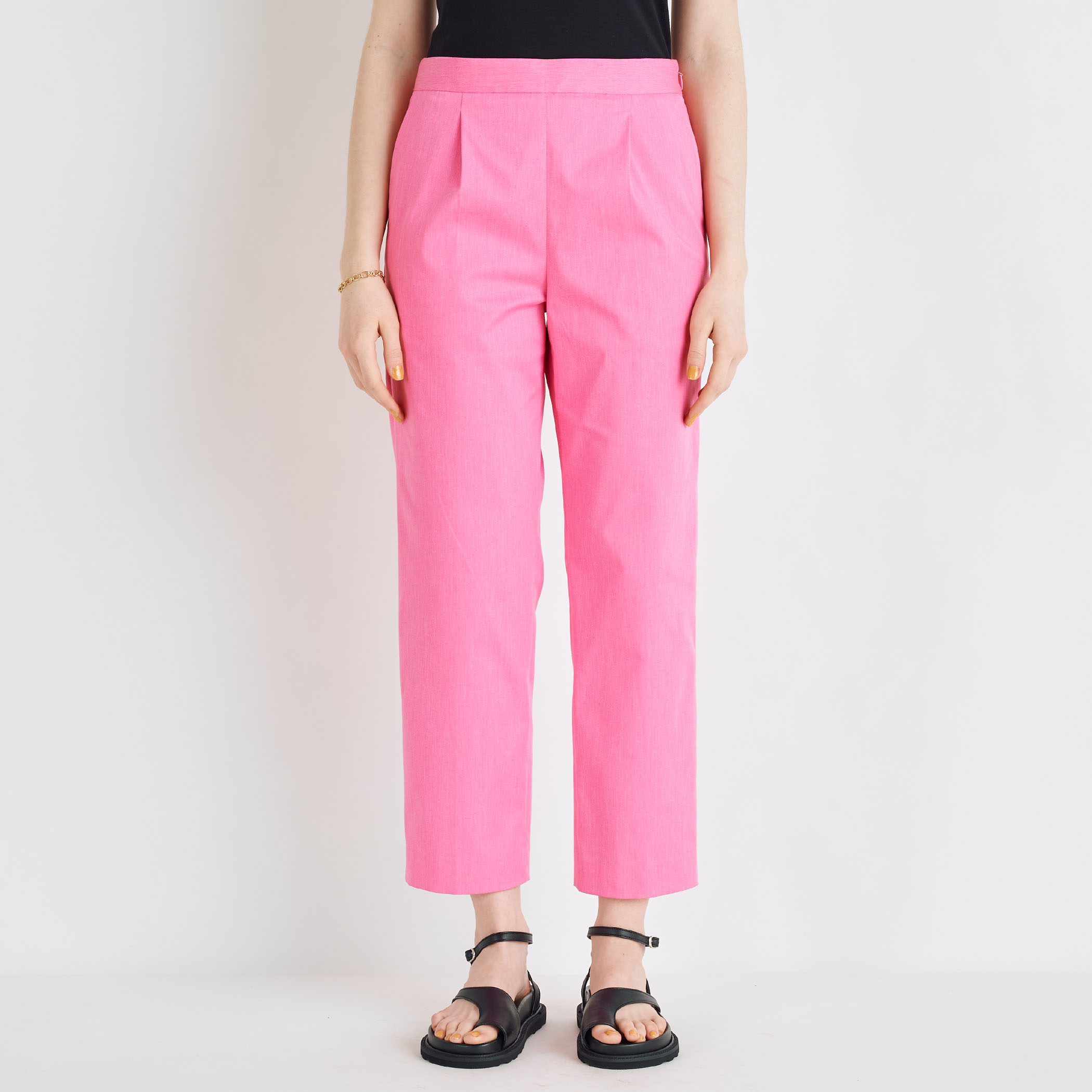 stretch twill タックパンツ（スラックス）｜Deuxieme Classe