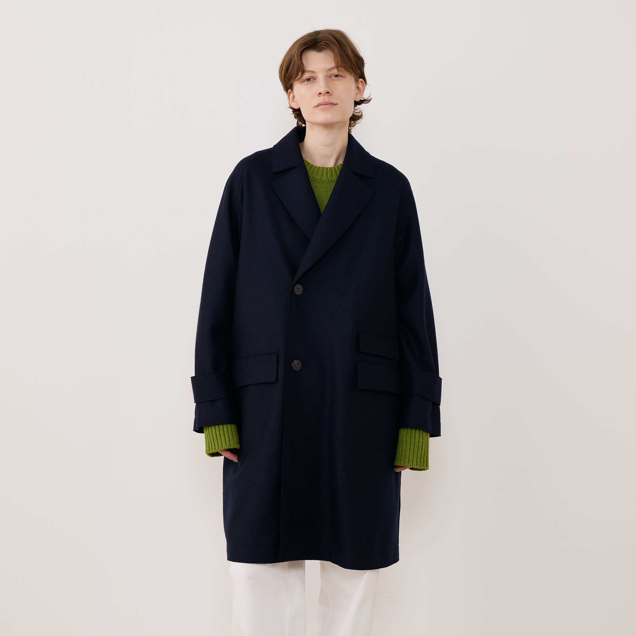 美品 カシミヤ✨トゥモローランド×ケミット別注 マリンコート 日本製 46 ウェービーカシミヤ ノーカラーコート｜トゥモローランド 公式通販