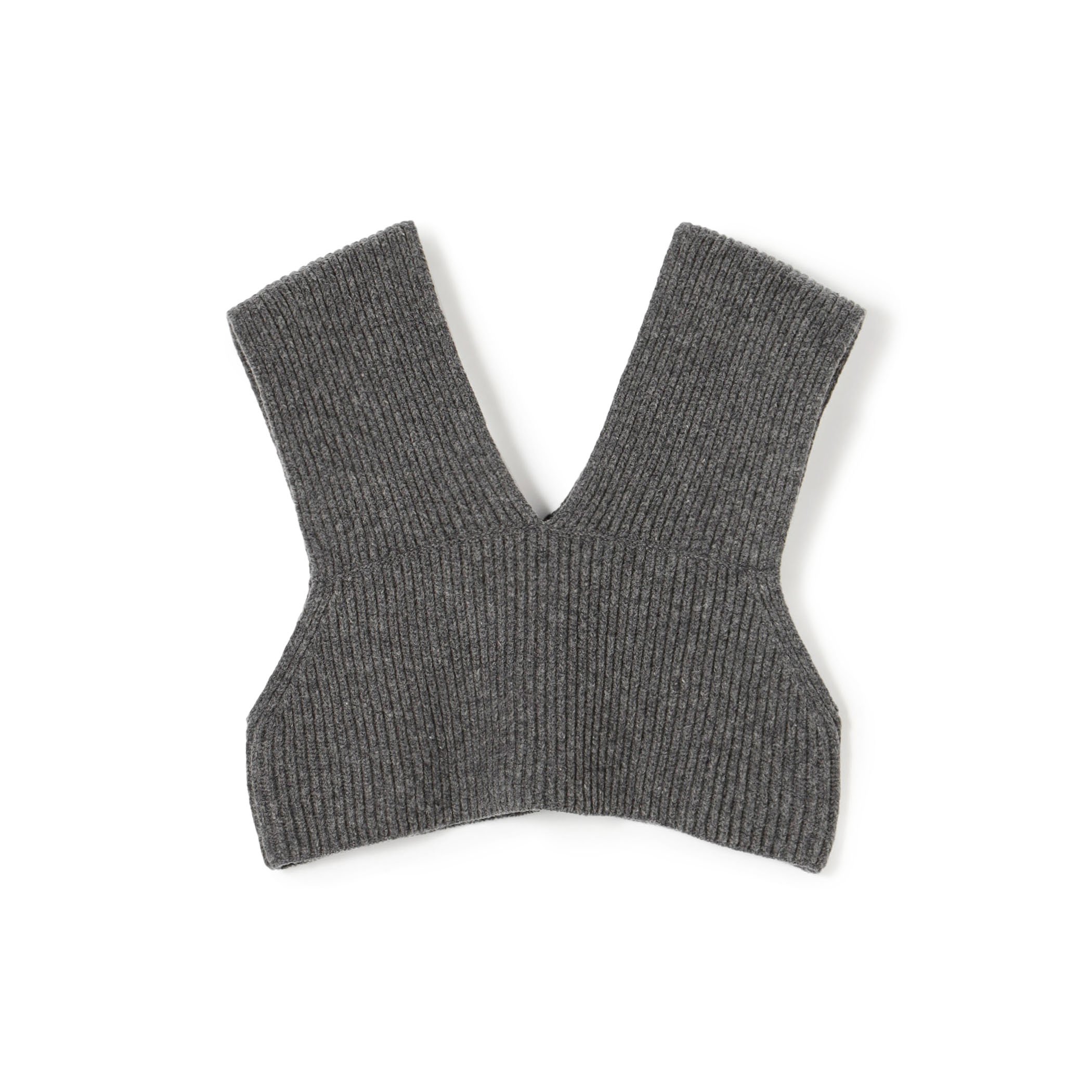 HYKE RIBBED CROPPED VEST