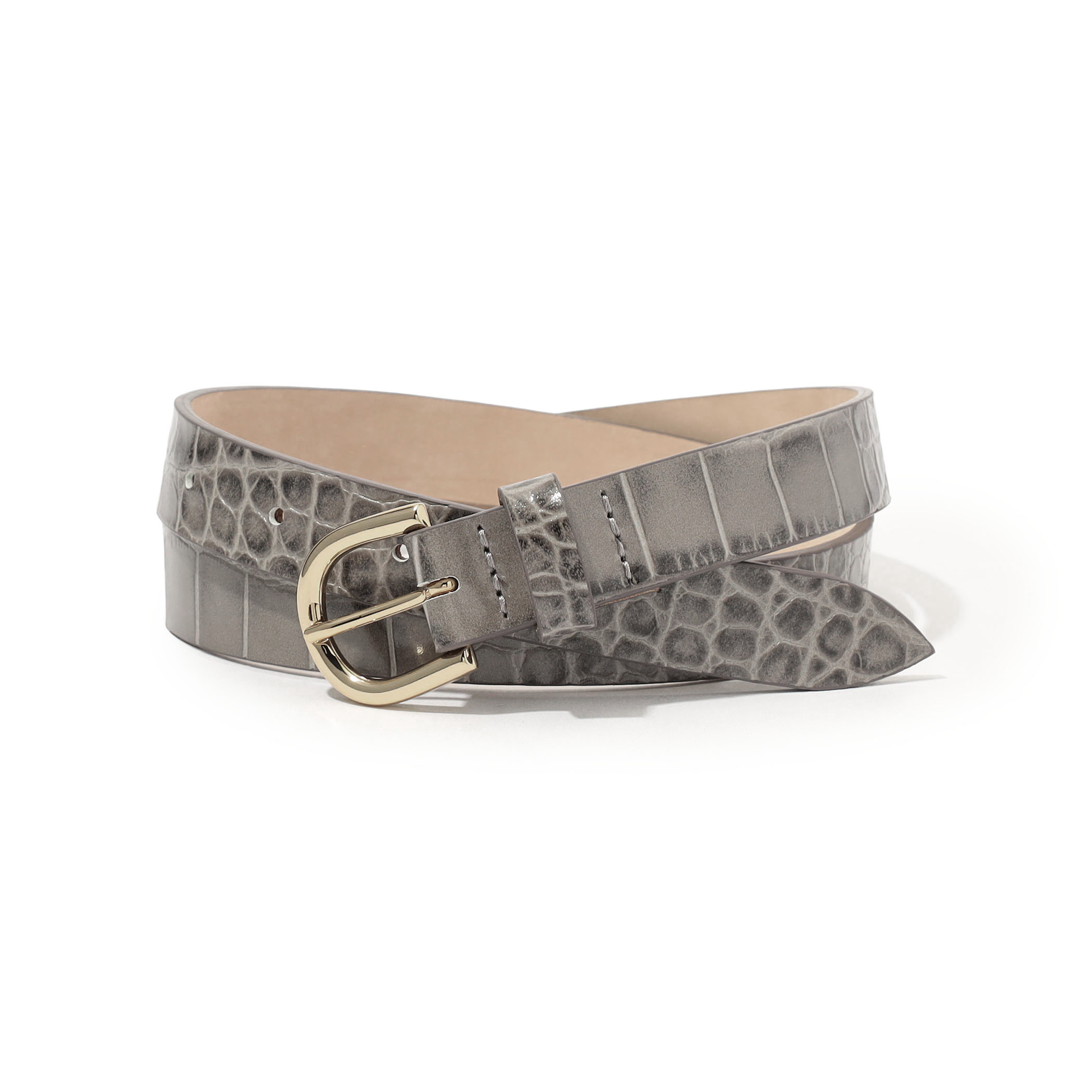 LEFIJE CROC ROUND レザーベルト
