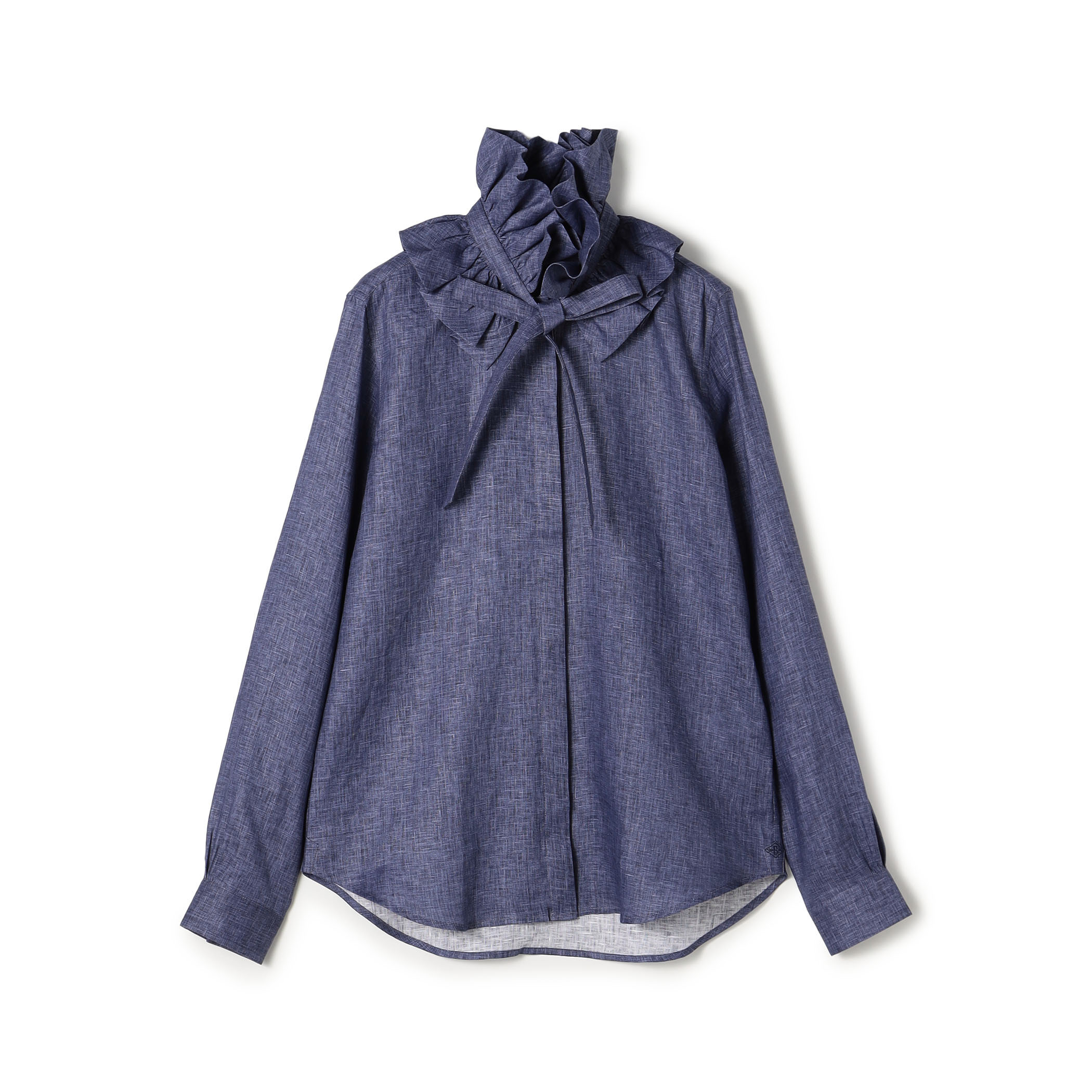 BOURRIENNE PASTEL リネン ラッフルカラーシャツ