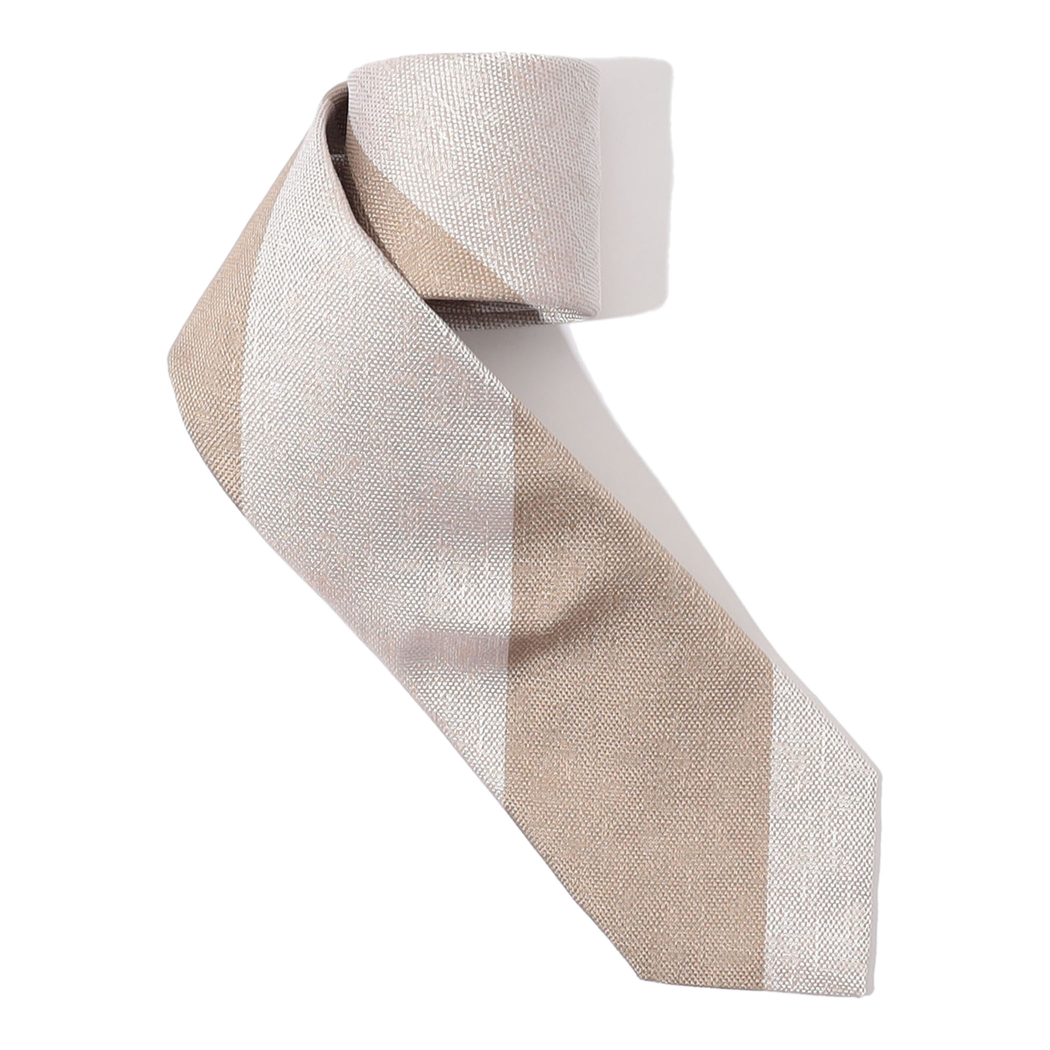 Seaward＆Stearn シルクネップ ワイドレジメンタルストライプネクタイ