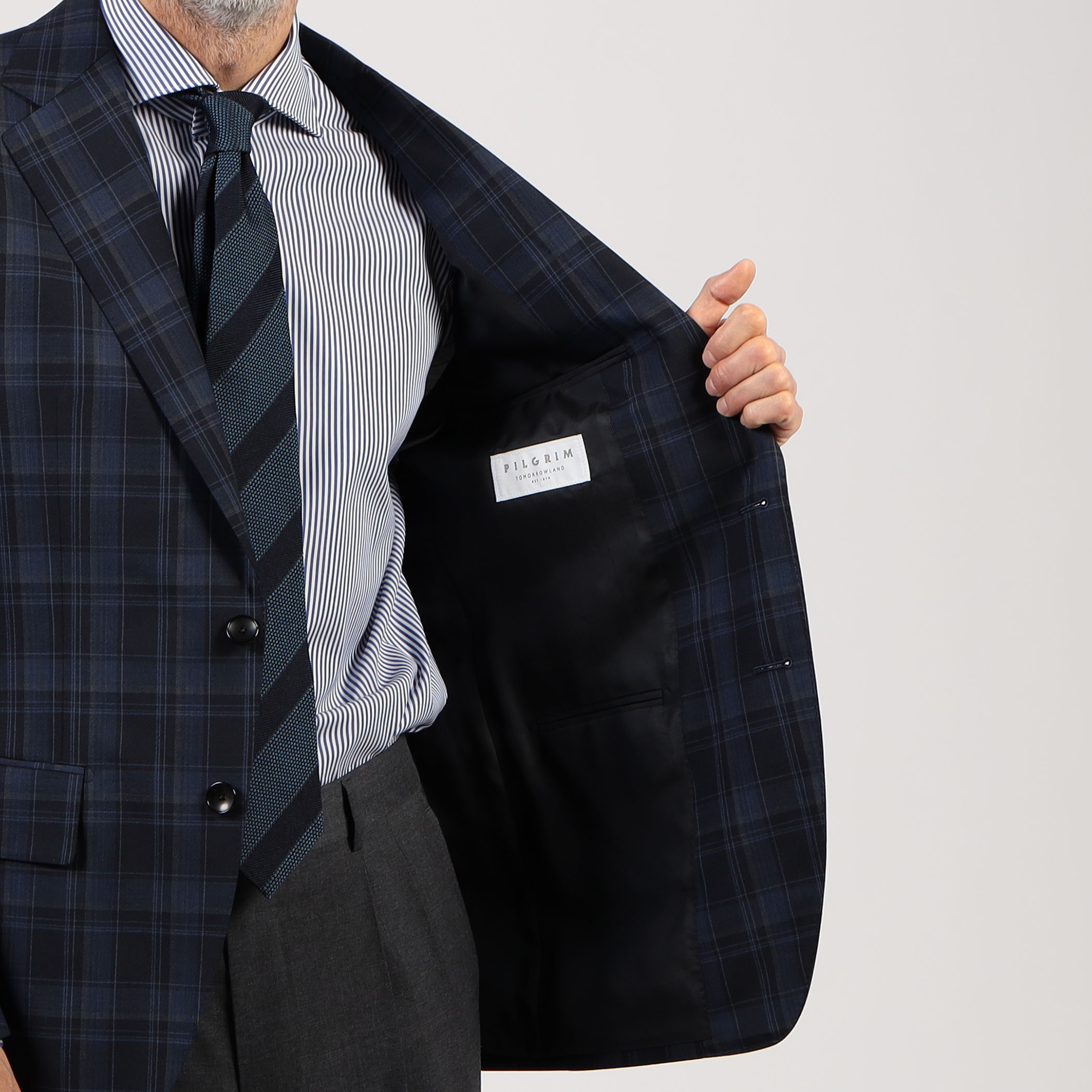 Super120'sウール シングルブレステッド2Bジャケット Dormeuil