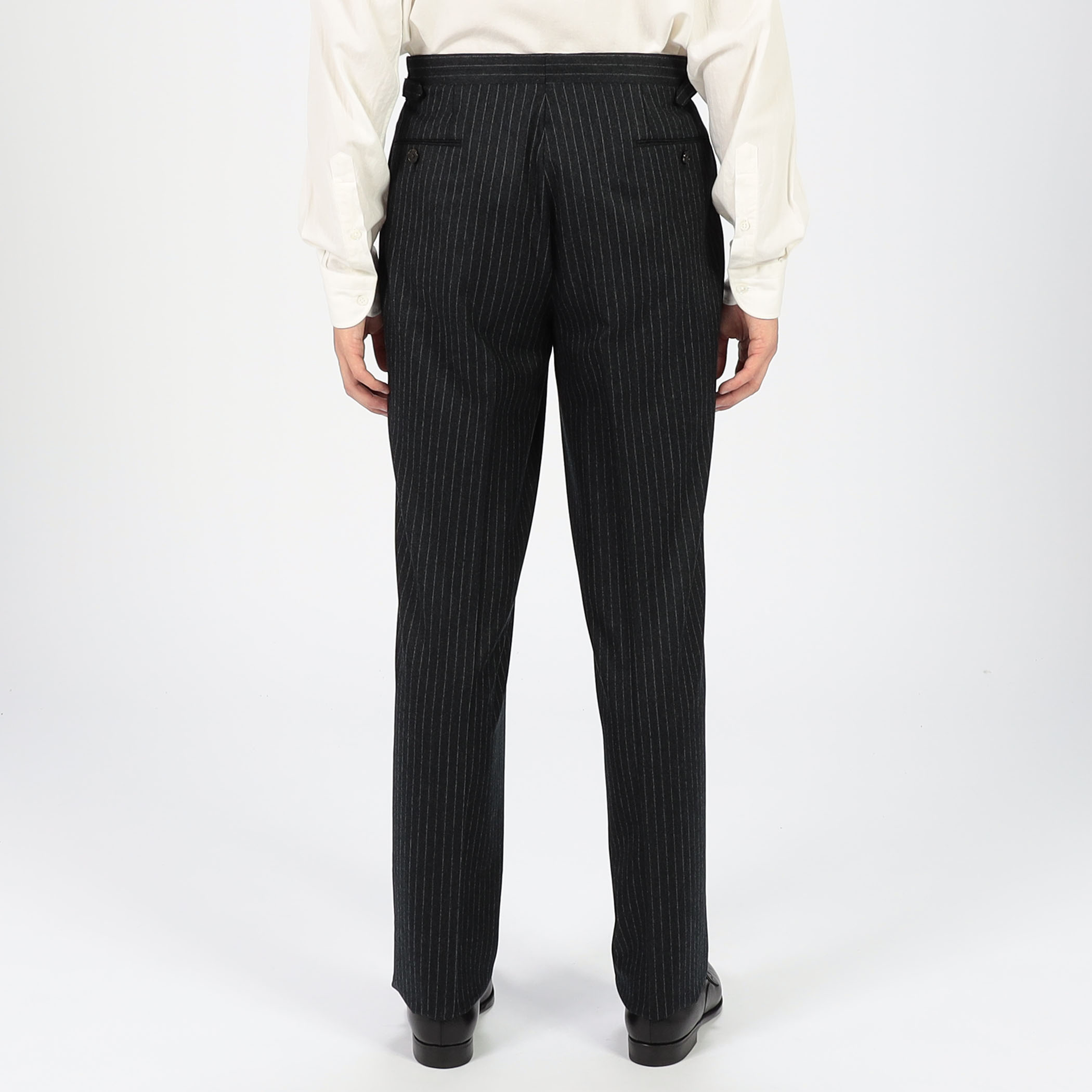 ウールフランネル サイドアジャスター 2Pスラックス V.B.CANONICO