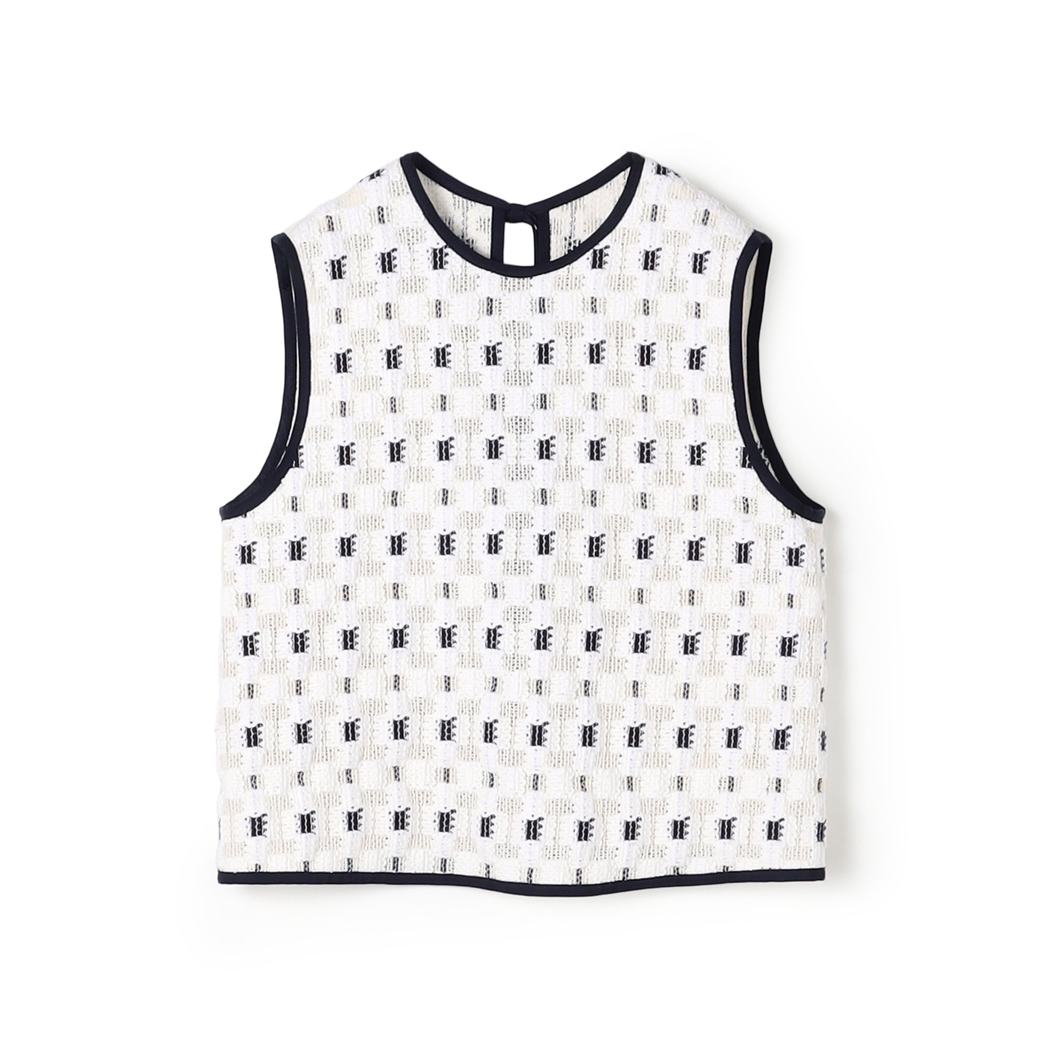 ブロックトリコット フロンタブルトップス