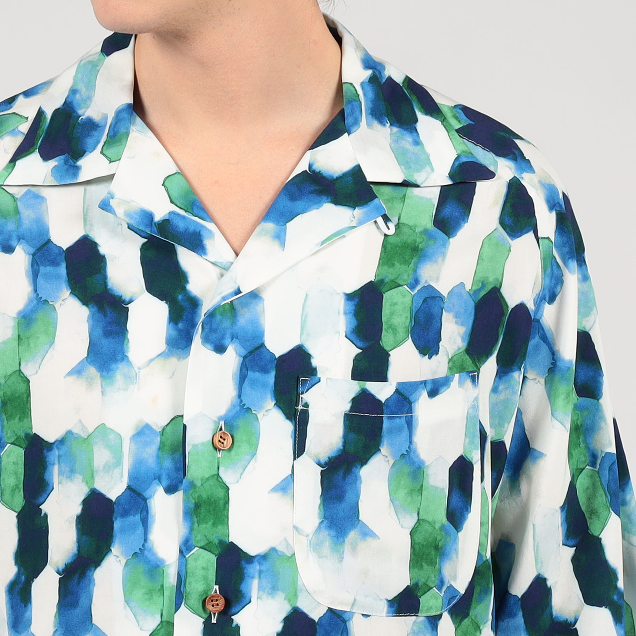 m’s braque オープンカラーシャツ 別注】m's braque レーヨン オープンカラー ハーフスリーブ