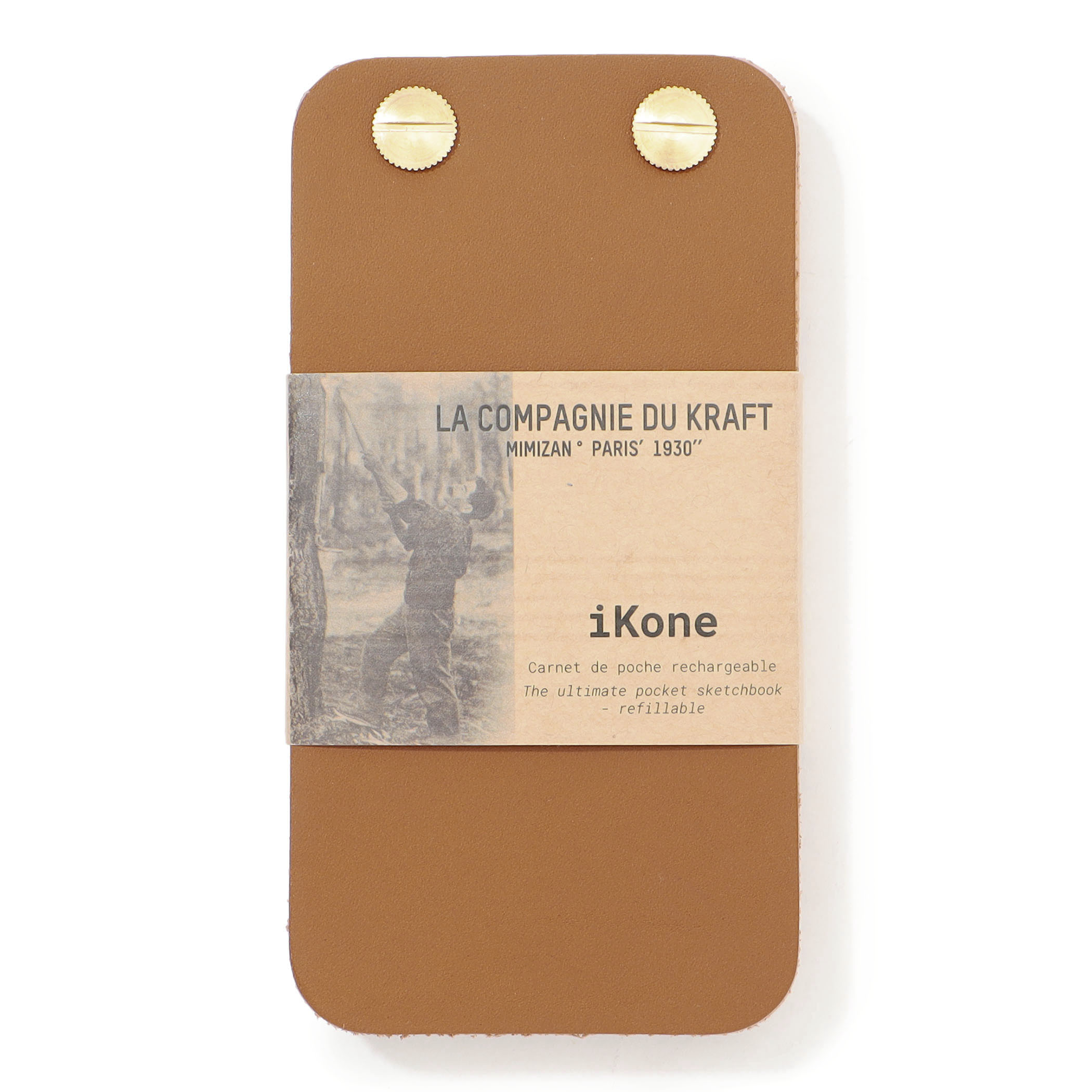 La Compagnie du Kraft iKone Leather notepad