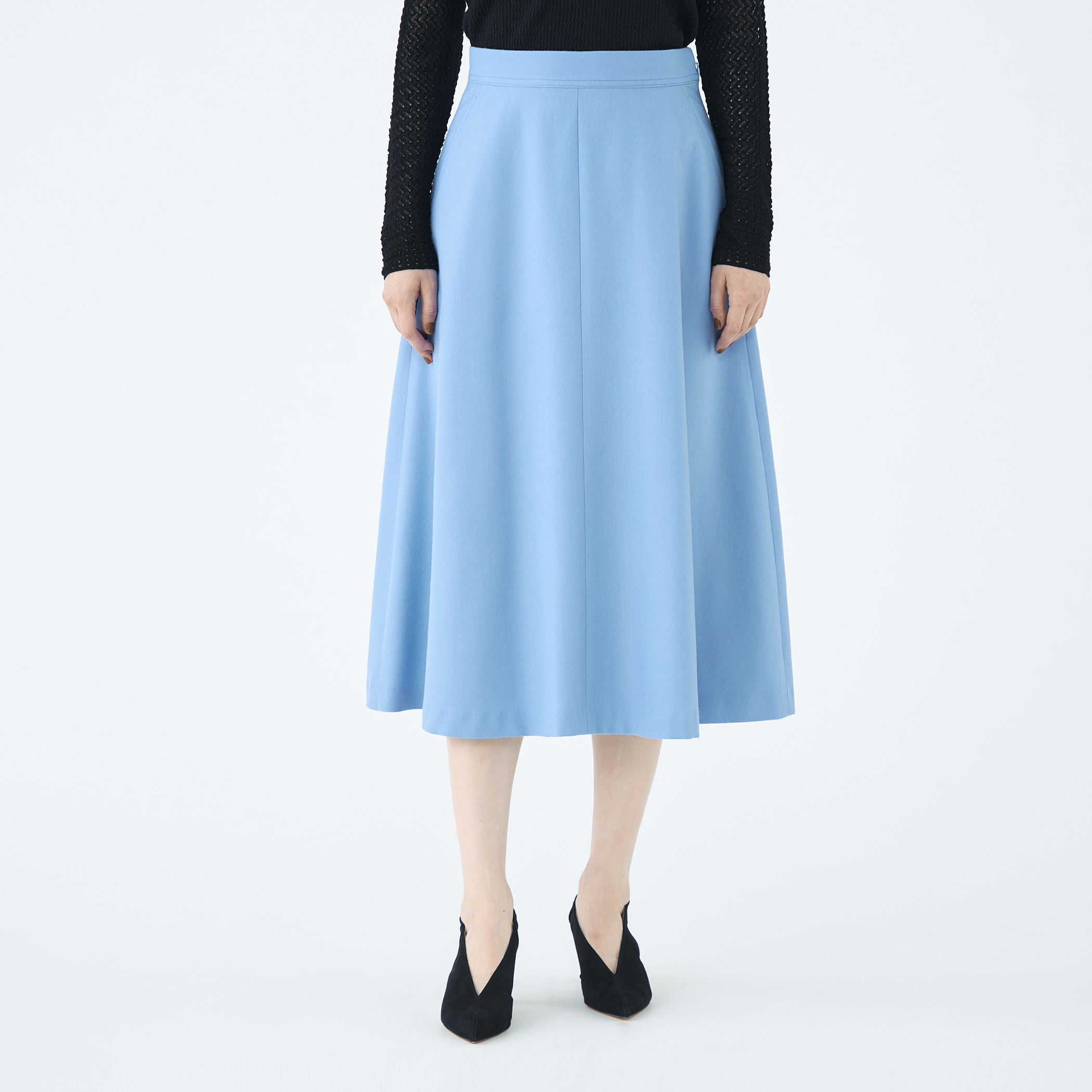 トゥモローランド Ballsey ミリングツイルフレアスカート 白 32 ミリングツイル サーキュラースカート｜トゥモローランド 公式サイト