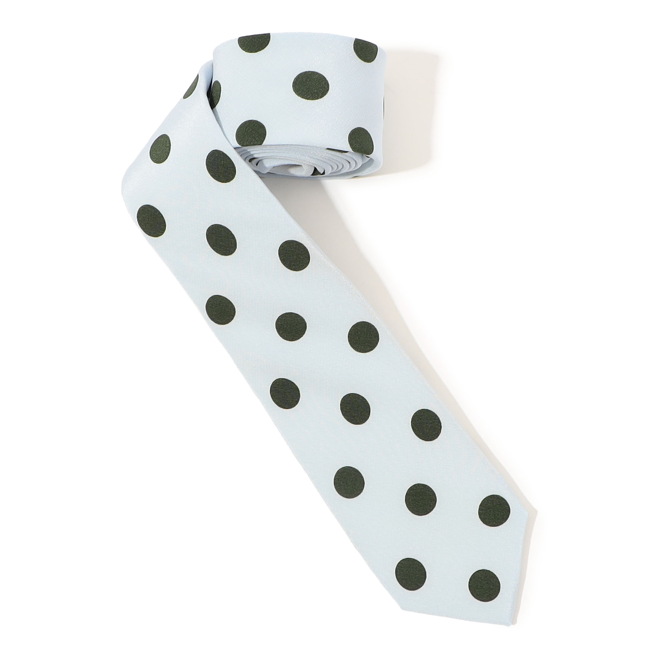 MAISON et VOYAGE シルクプリント 12mmドット ナロータイ