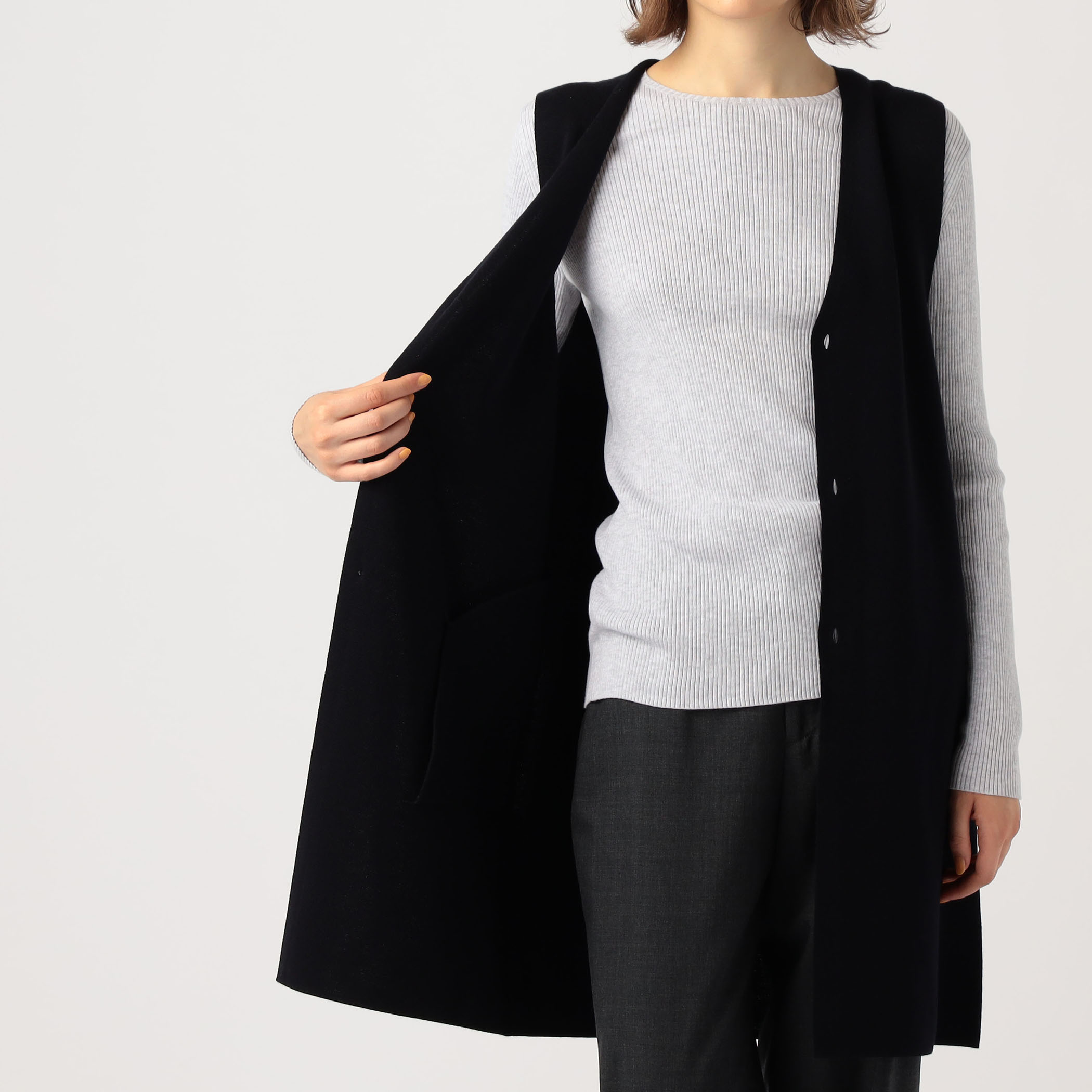 【GALERIE VIE】ウーステッドミラノリブ ベスト ウーステッドミラノリブ ベスト | GALERIE VIE (Women