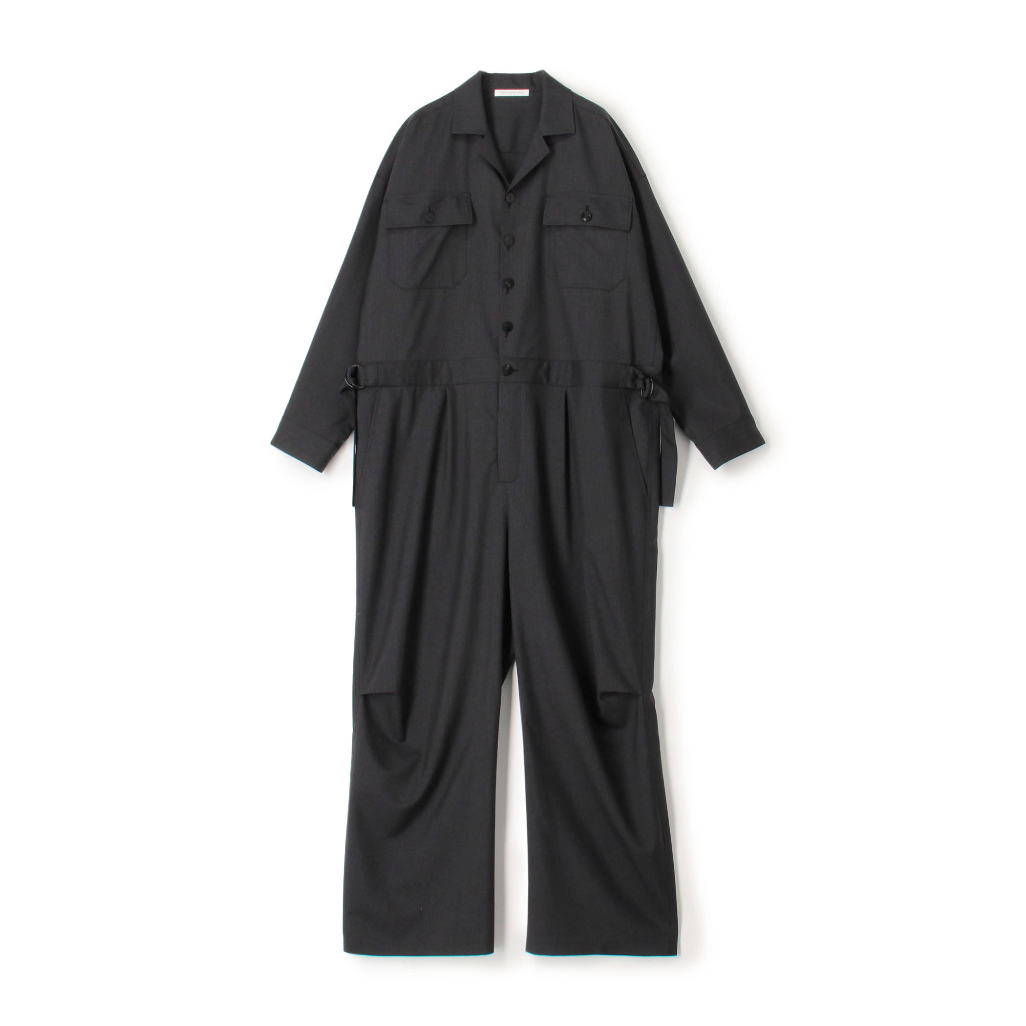 ウォッシャブルトロピカル ベルテッドジャンプスーツ