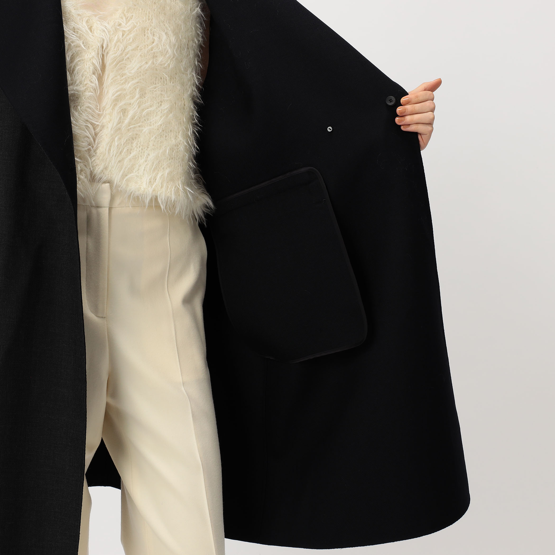 ダブルフェイスツイル オープンカラーコート｜トゥモローランド 公式通販