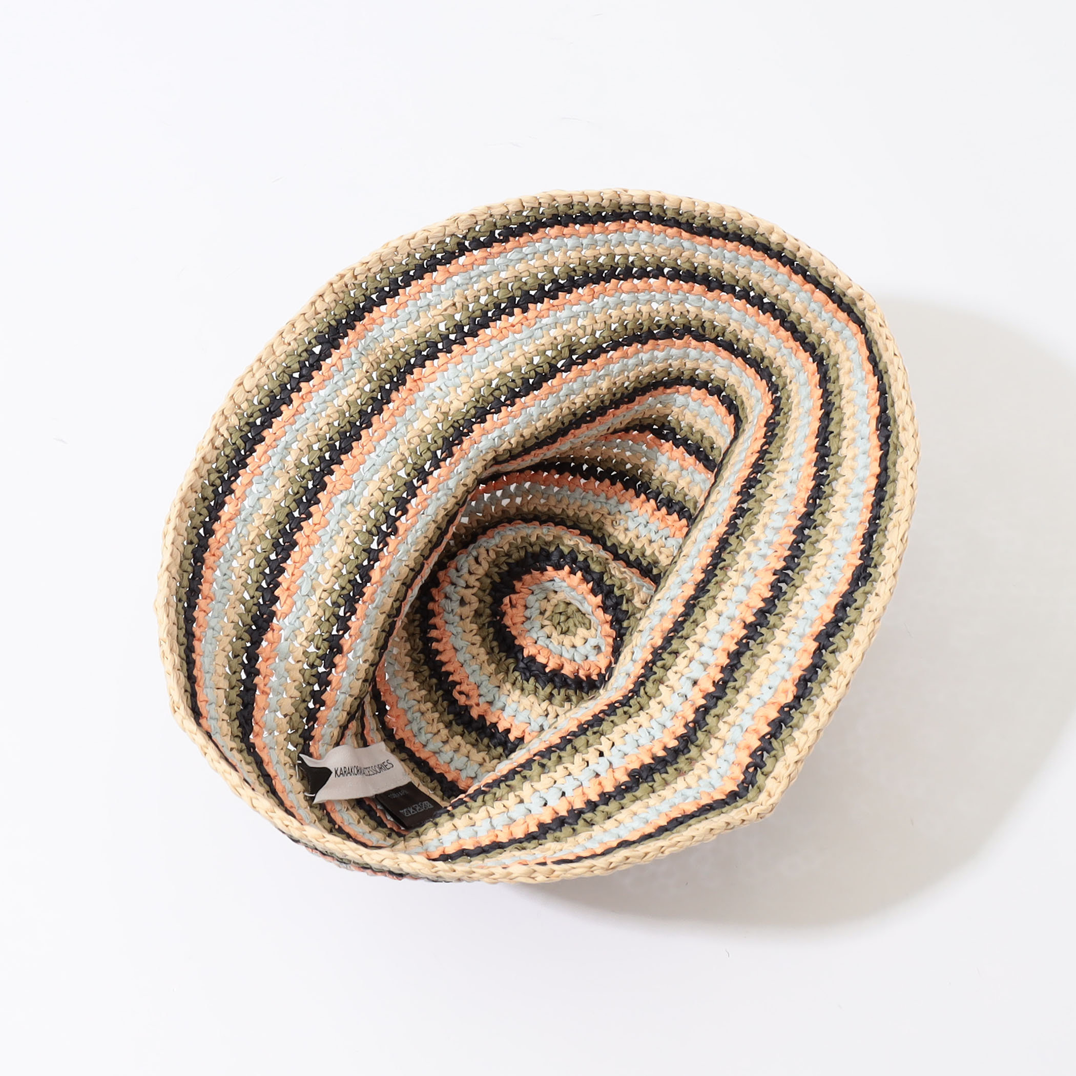 KARAKORAM ACCESSORIES ストライプペーパーハット｜トゥモローランド 