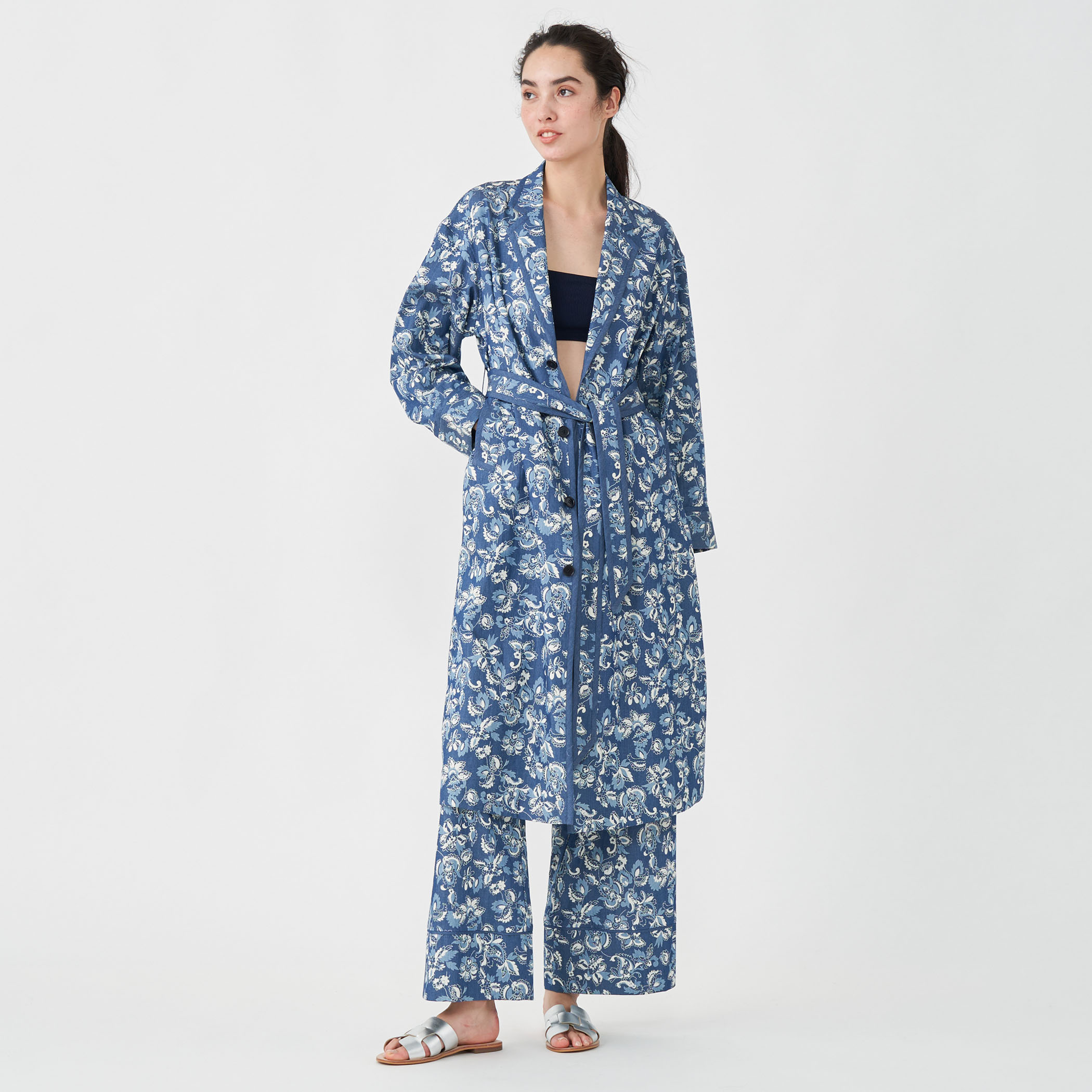 コットンプリントローブコート｜トゥモローランド 公式通販