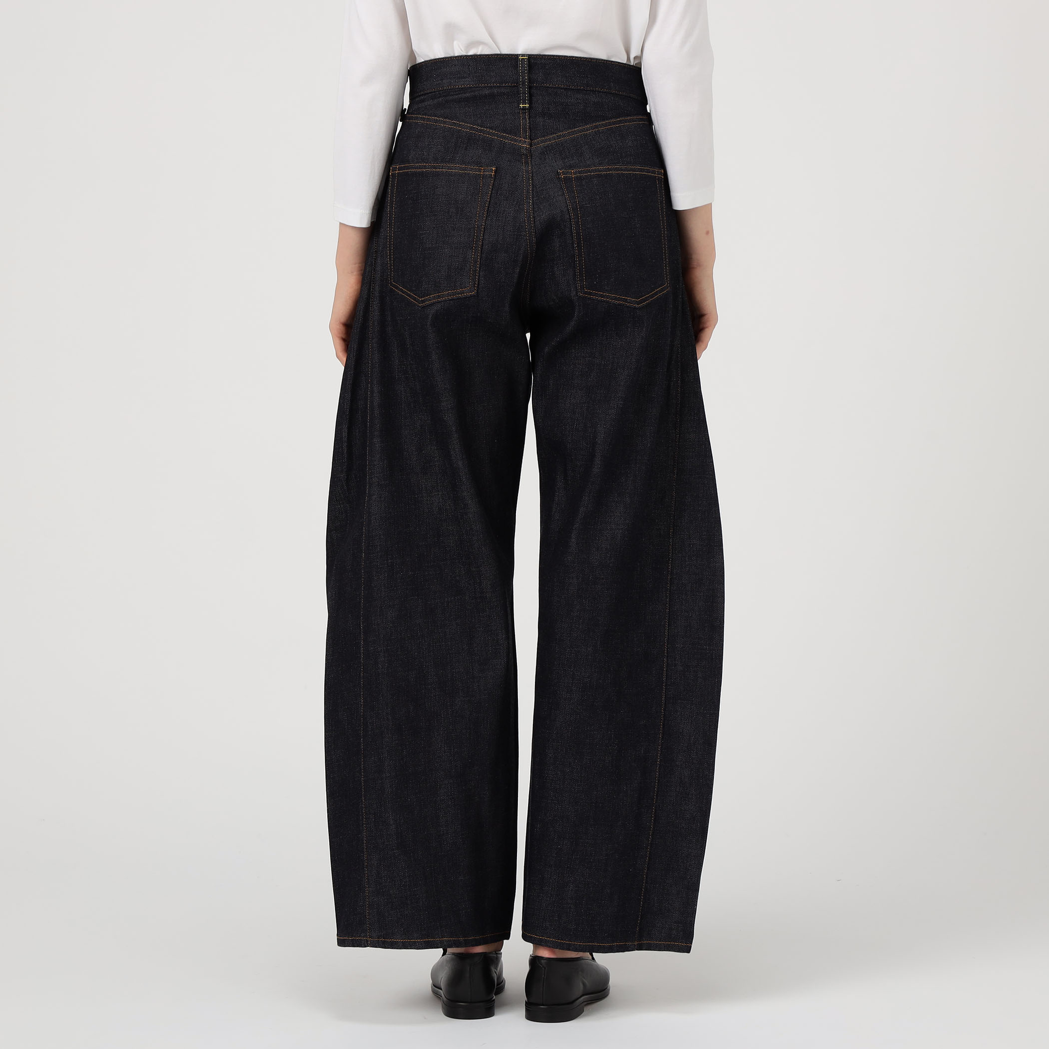 パンツ HYKE BARREL LEG JEANS 2 DENIM BARREL LEG JEANS デニムバレルレッグジーンズ-HYKE