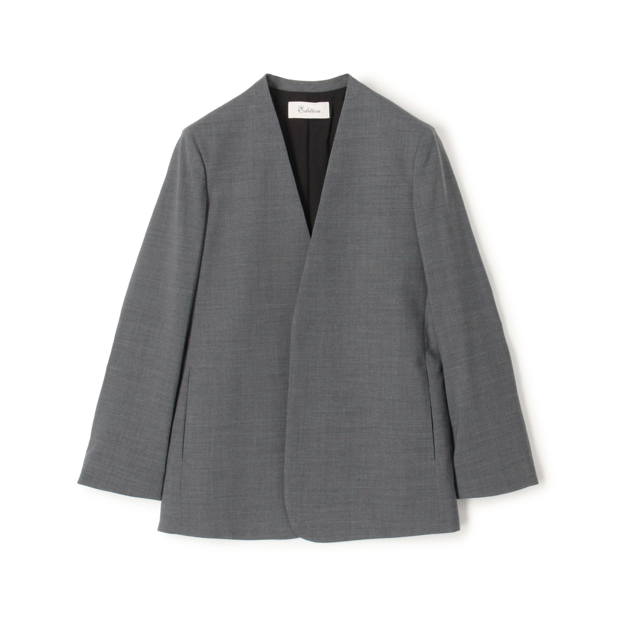 Super140&rsquo;sトロピカルウール ノーカラージャケット