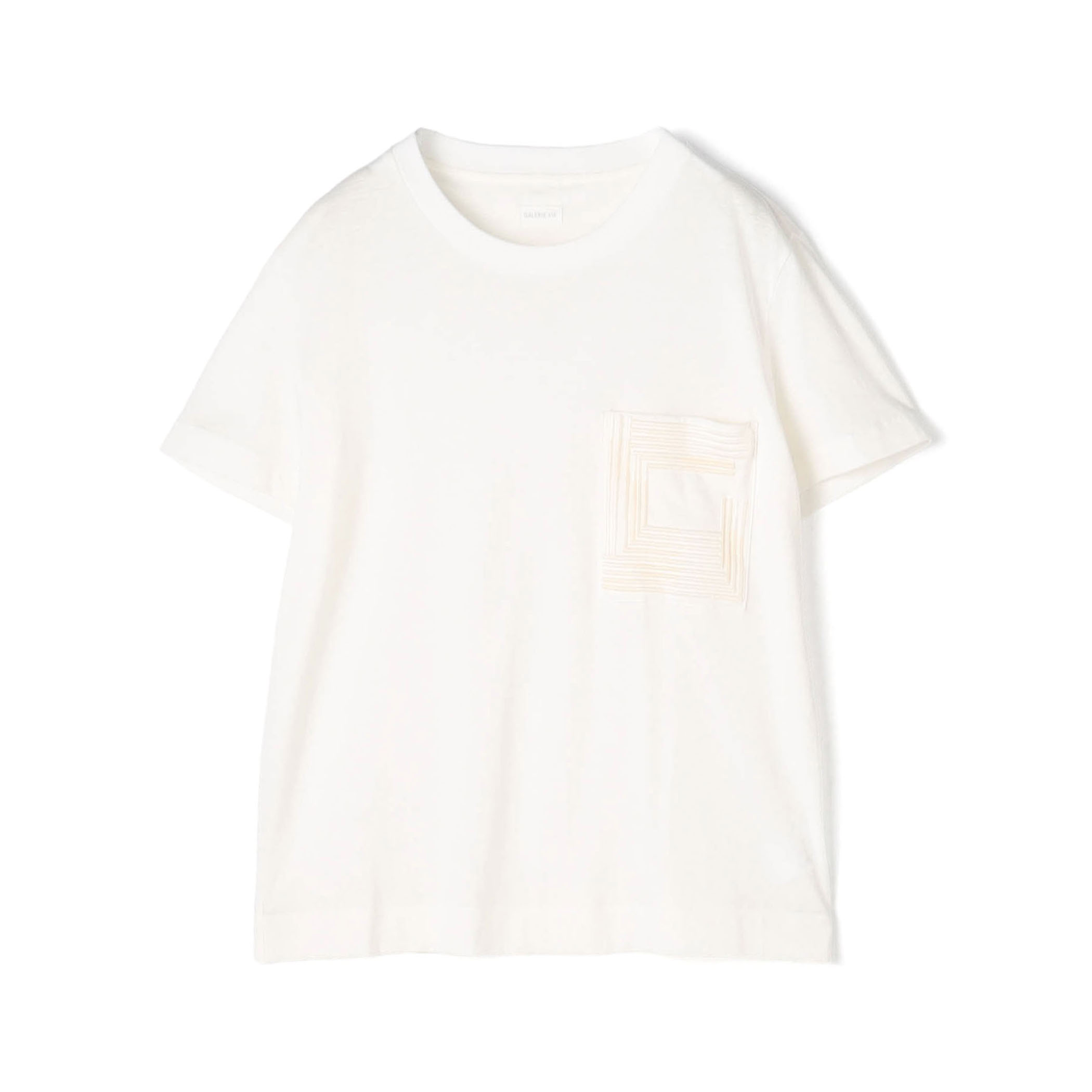 コットンリネンジャージー エンブロイダリーポケットプルオーバー