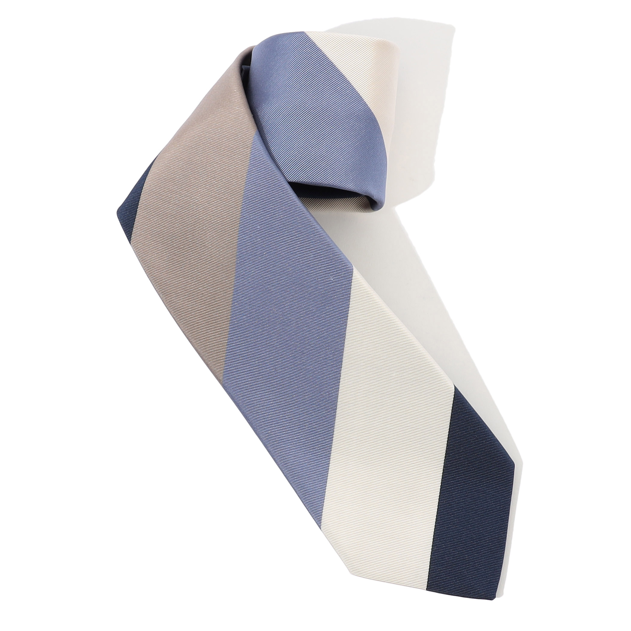 FRANCO BASSI シルクジャガード レジメンタルストライプネクタイ