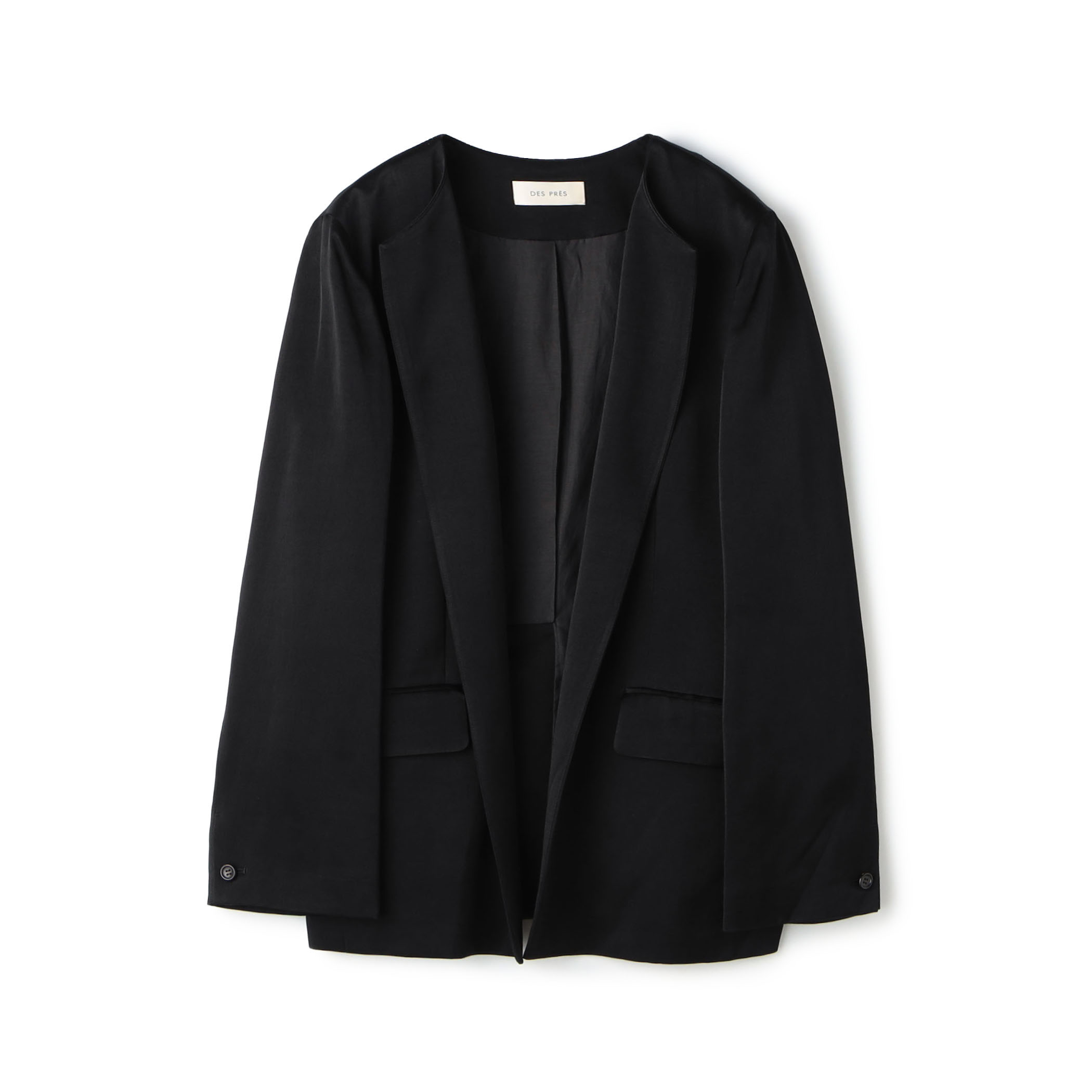 レーヨンサテン クルーネックジャケット