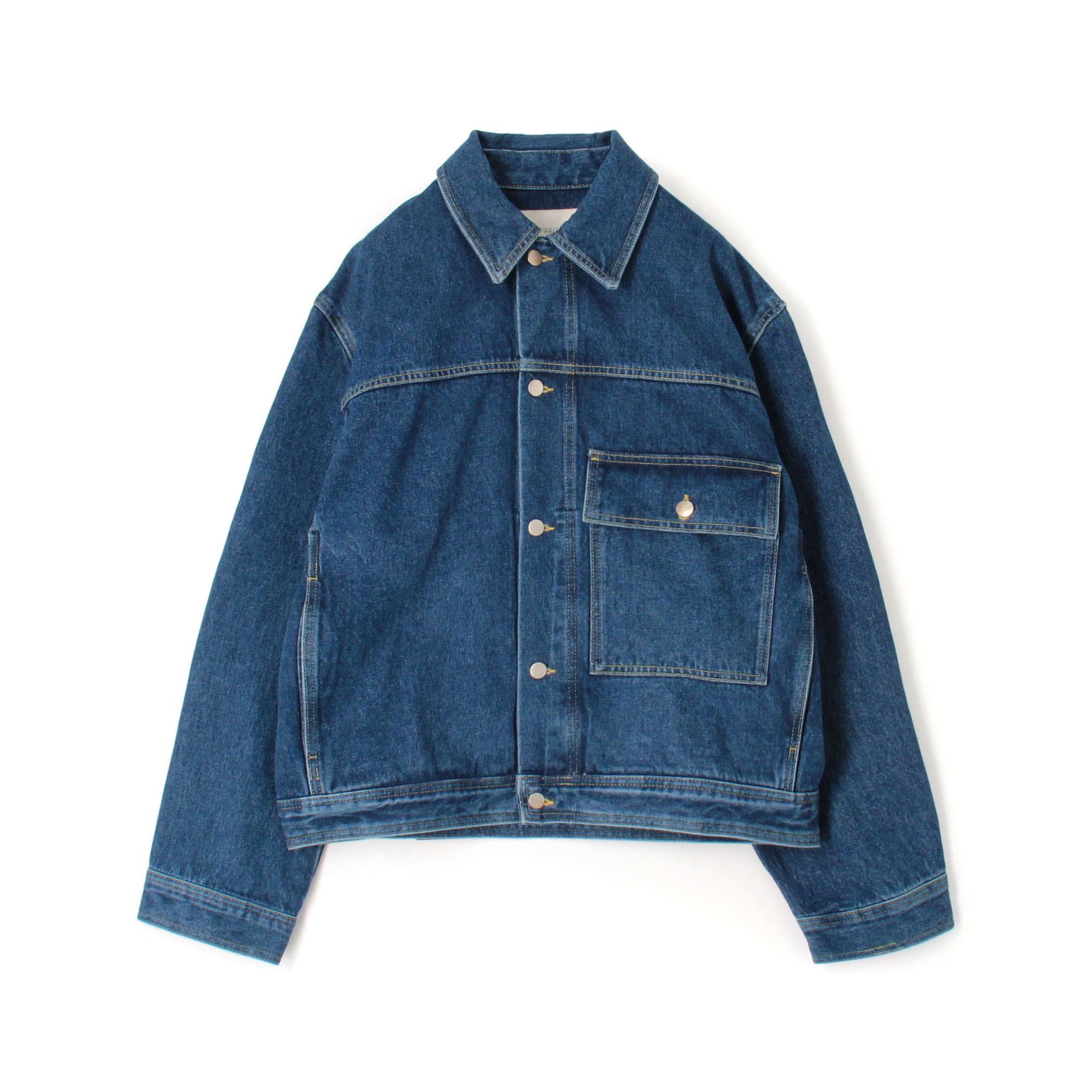 STUDIO NICHOLSON PETAR DENIM JACKET IN INDIGO WASH