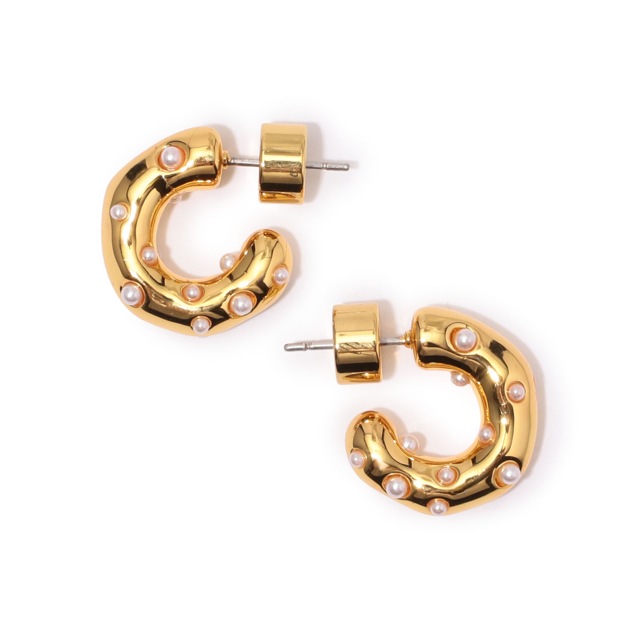 Kenneth Jay Lane gold/crystal ピアス