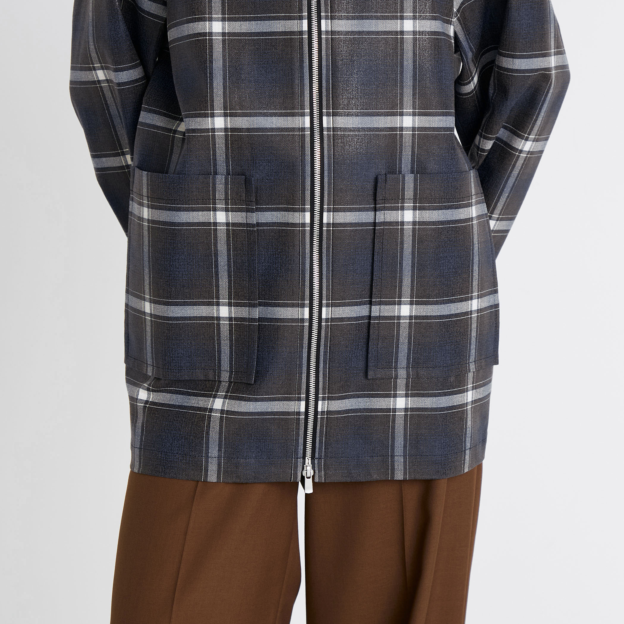 箔コーティングチェック ジップブルゾン｜トゥモローランド 公式通販