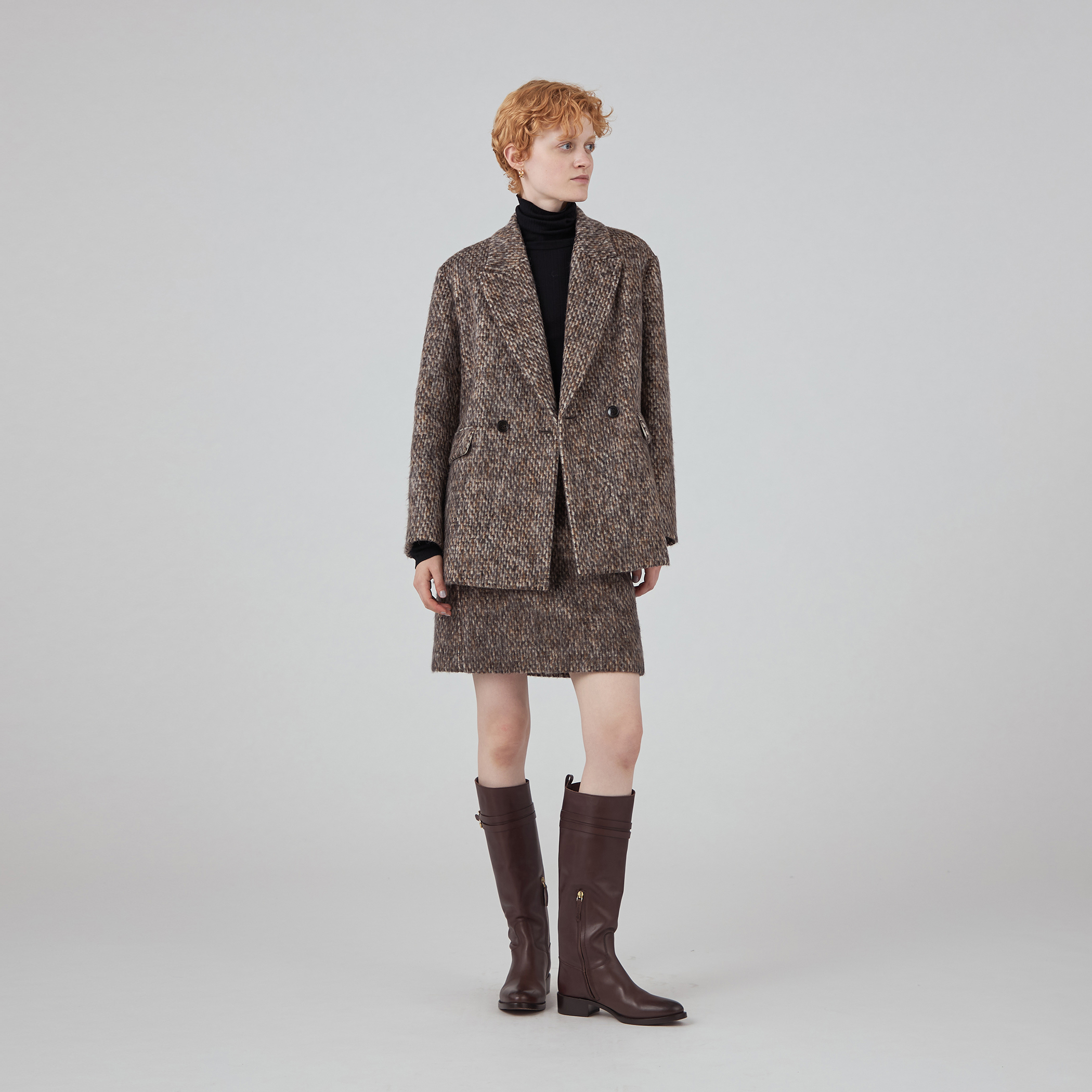 モヘヤミックスシャギー ダブルブレストジャケット｜トゥモローランド